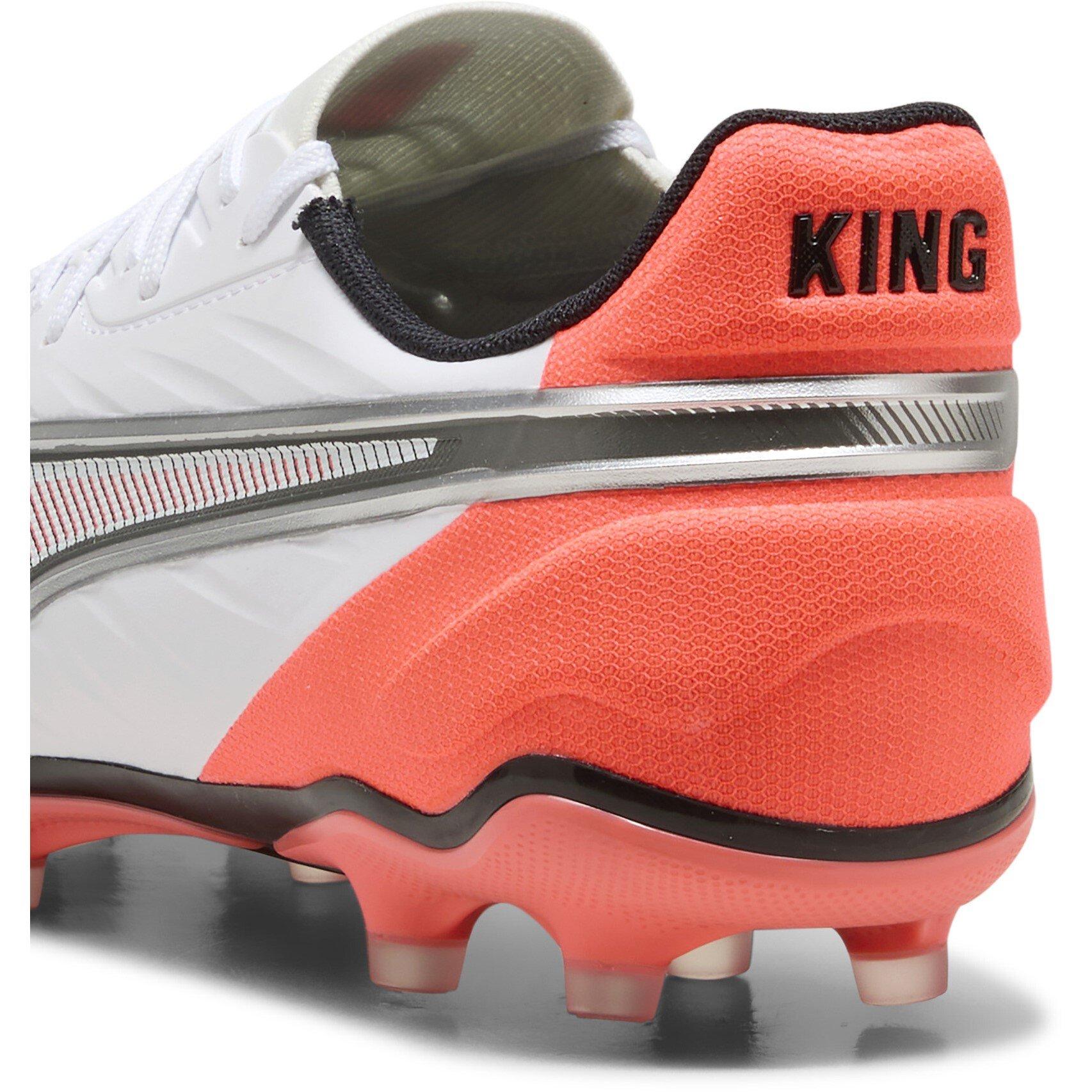 White/Red - Puma - Mens PUMA King Match 5 Firm Ground Football Boots - 5