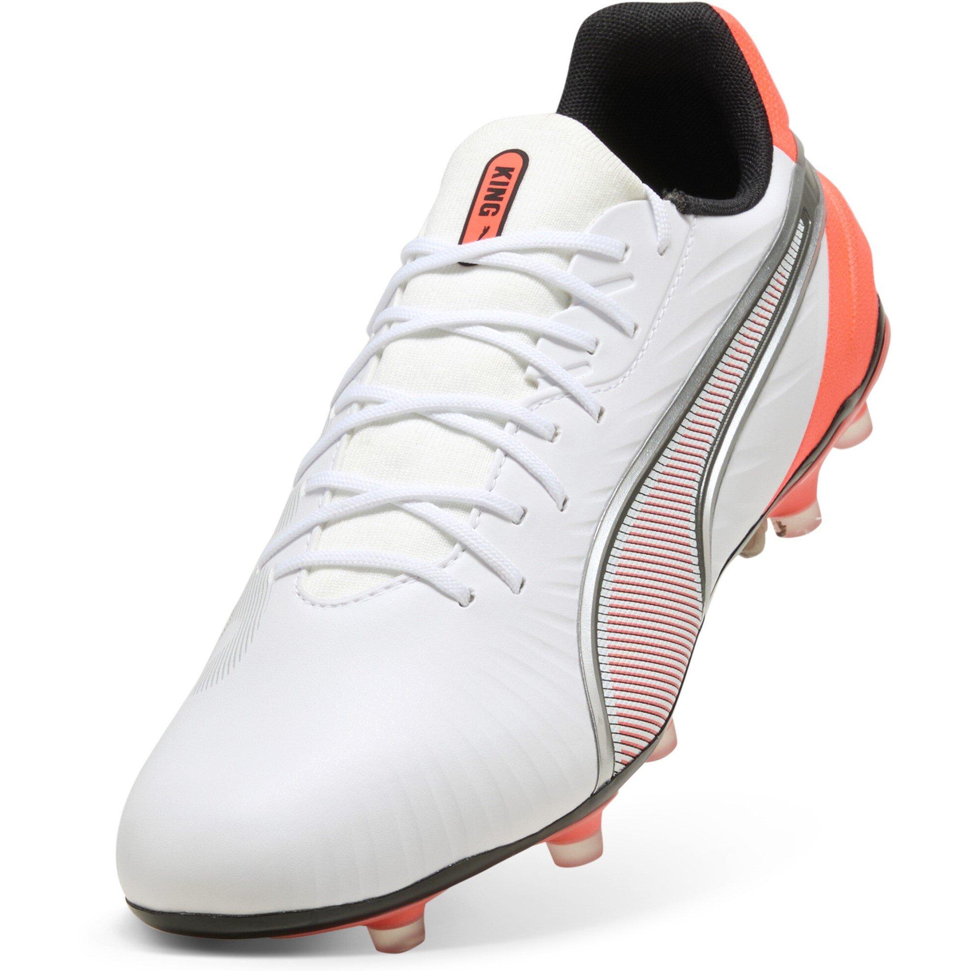 White/Red - Puma - Mens PUMA King Match 5 Firm Ground Football Boots - 6