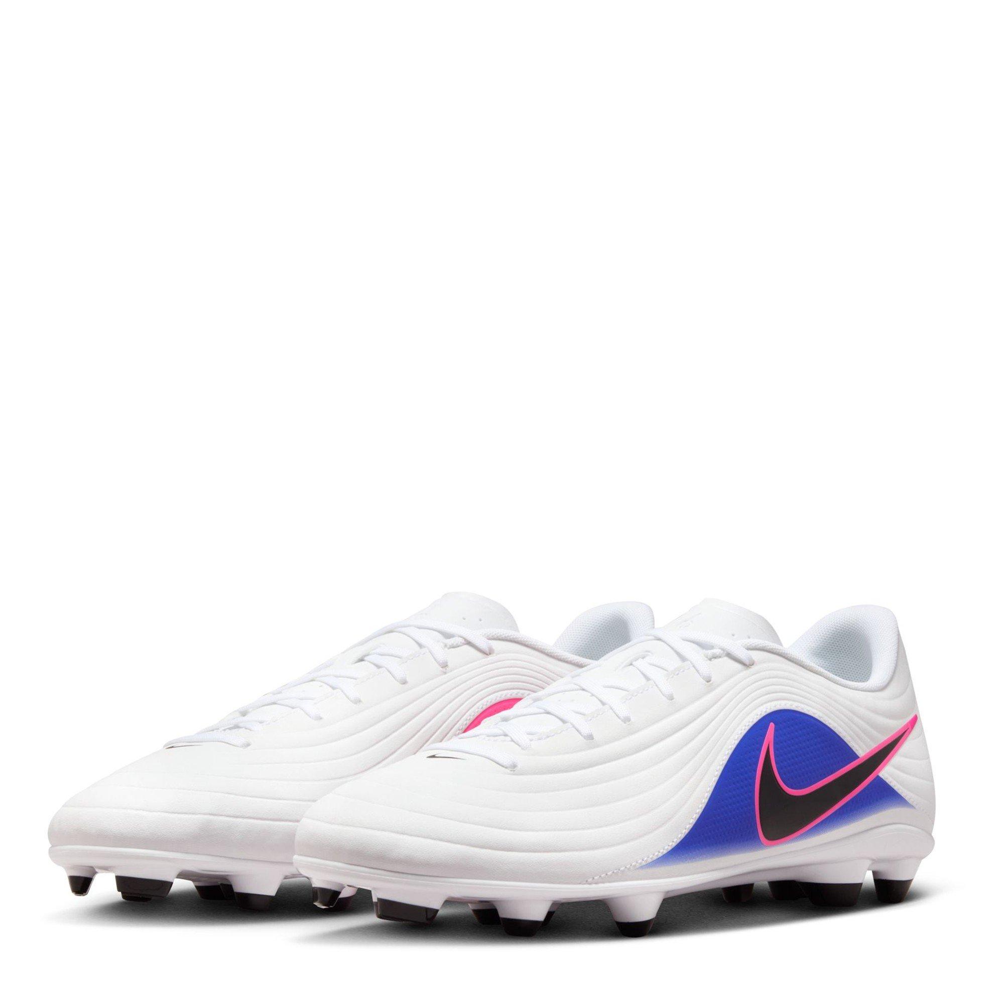 Wht/Bk-Blu-Pink - Nike - Nike Tiempo Club Fg Sn64 - 4