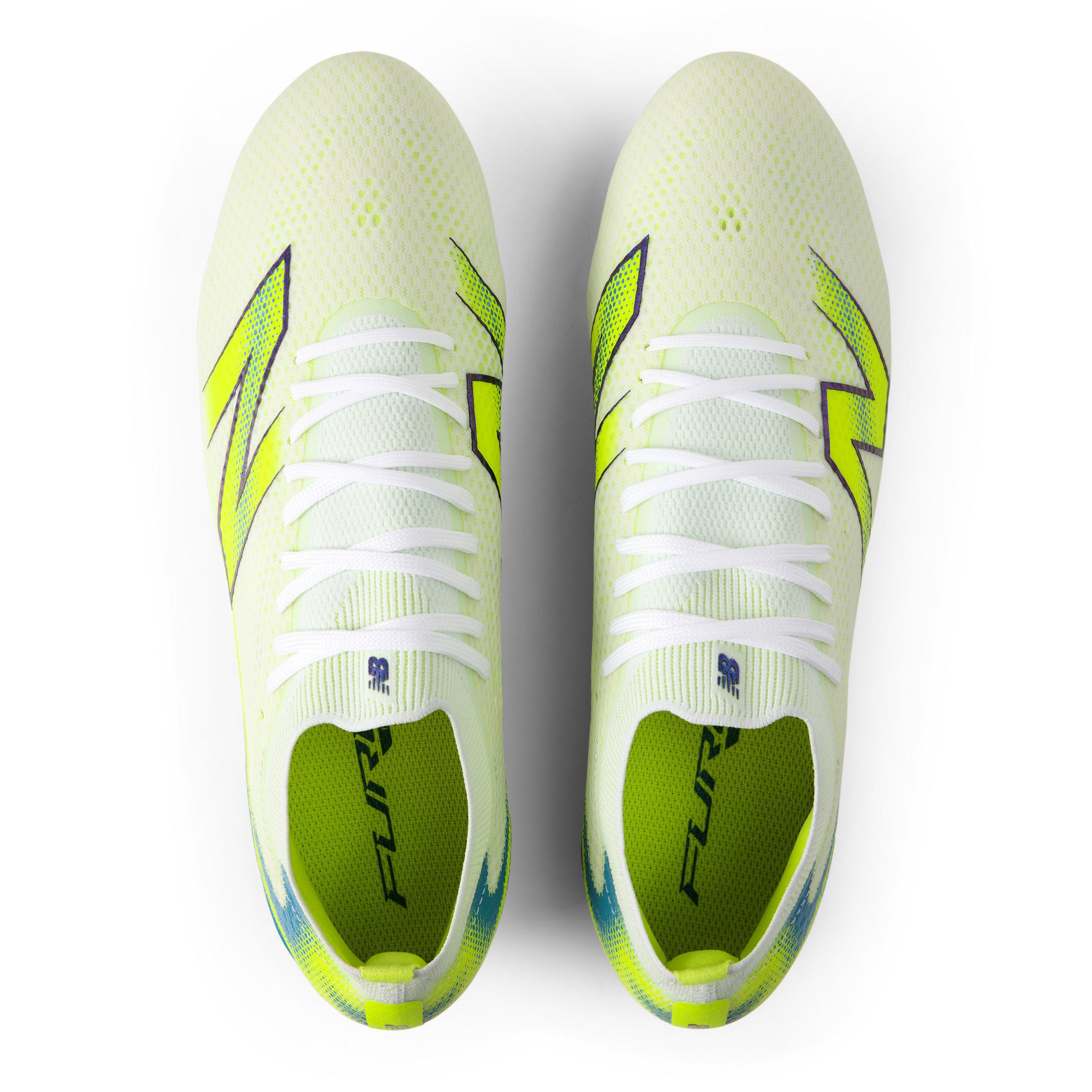Blanco/Lima - New Balance - Men's Furon .2 FG Firm Ground Football Boot - 4
