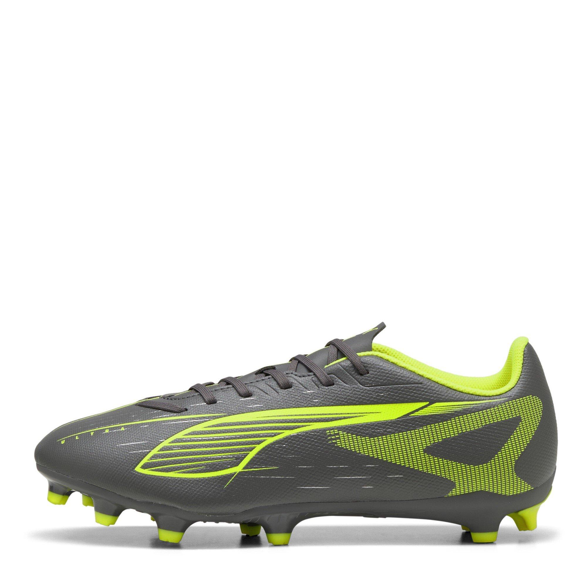 Zilver/Geel - Puma - Mens PUMA Ultra 5 Play Firm Ground Football Boots - 2
