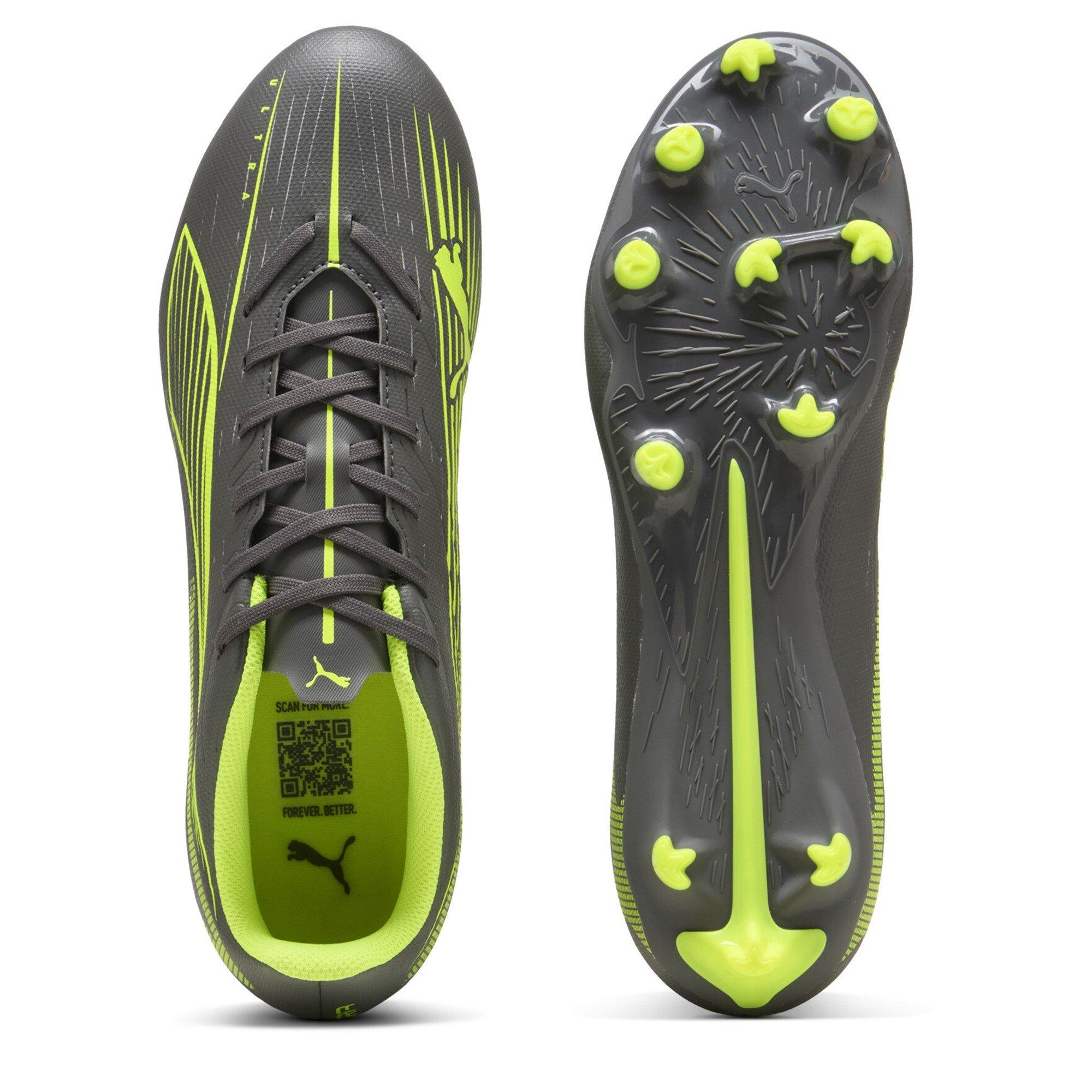 Zilver/Geel - Puma - Mens PUMA Ultra 5 Play Firm Ground Football Boots - 3