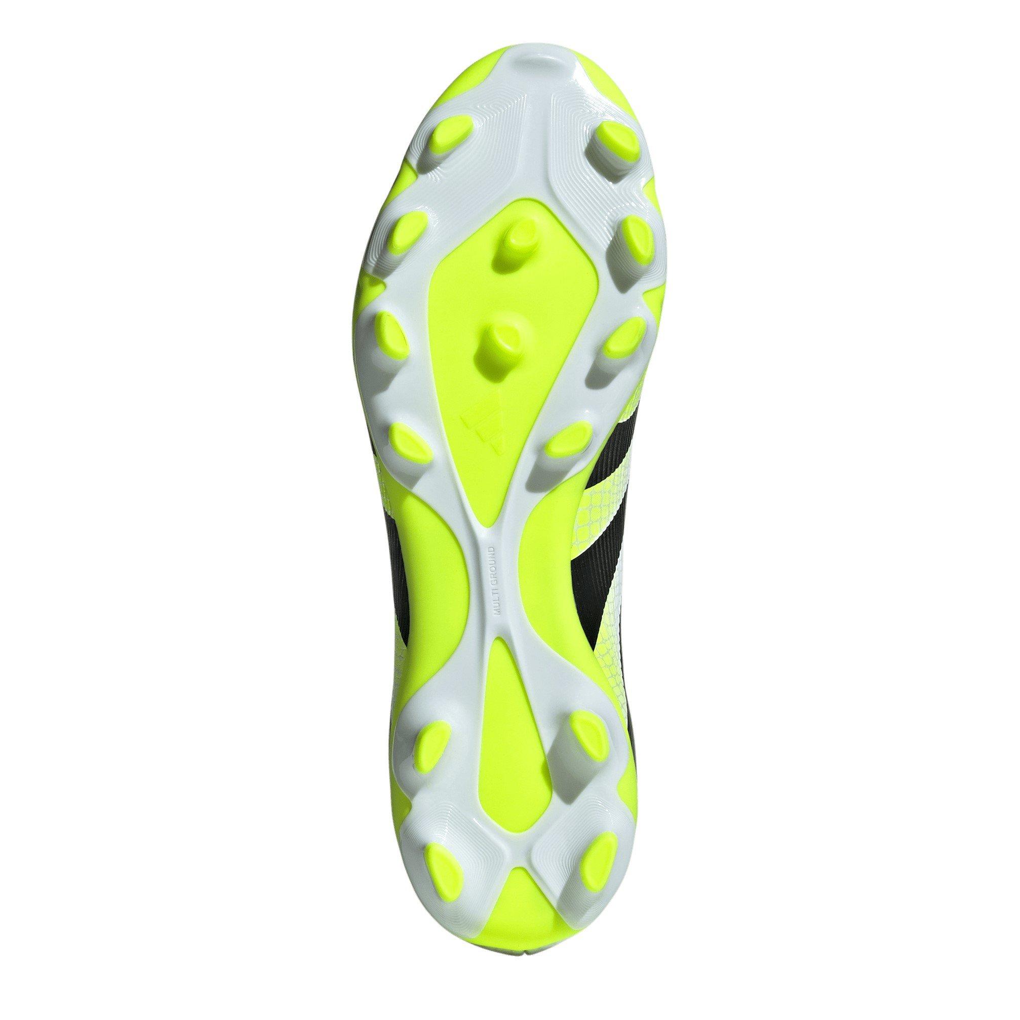 White/Blk/Lemon - adidas - Predator League Adults Multi Ground Football Boots - 6