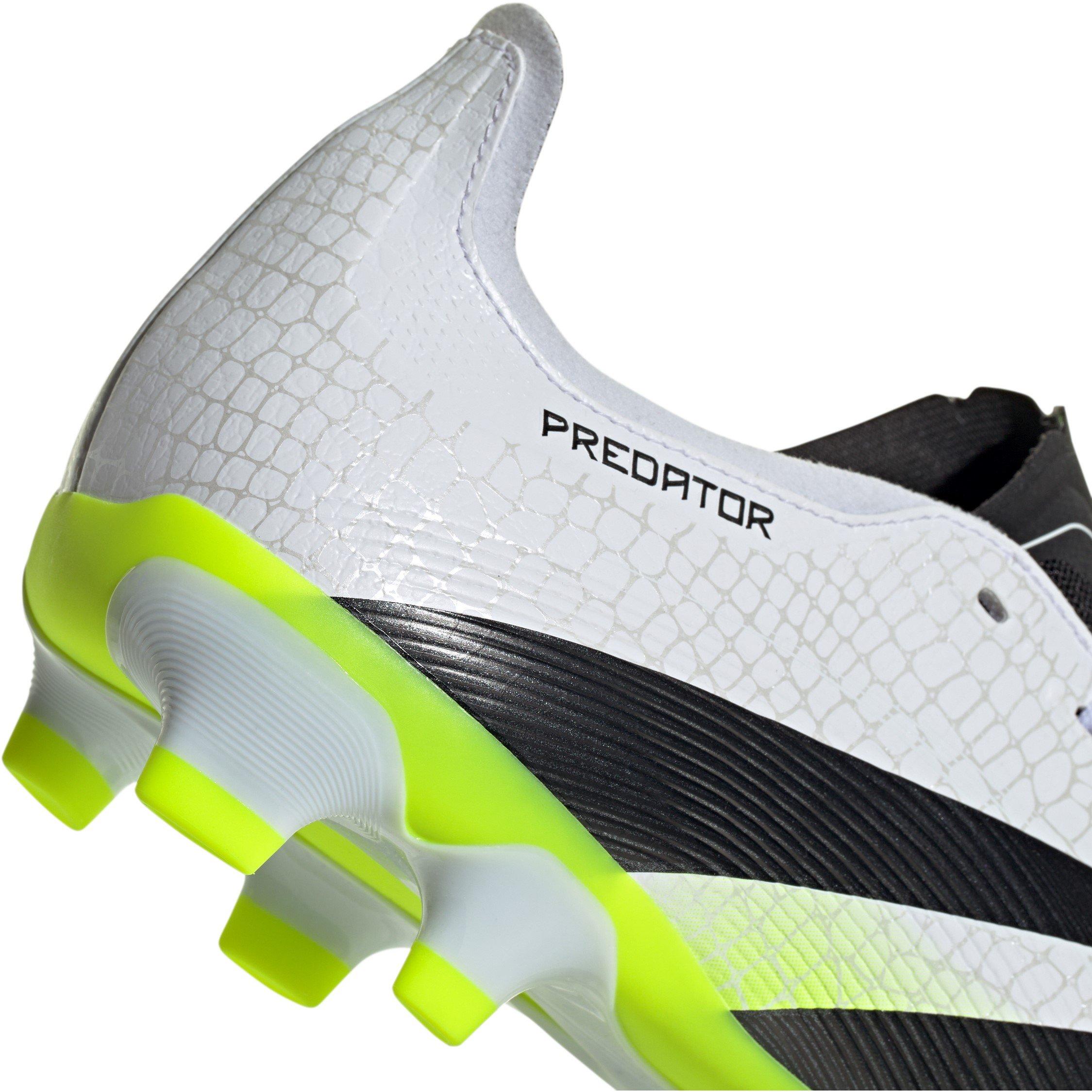 White/Blk/Lemon - adidas - Predator League Adults Multi Ground Football Boots - 7