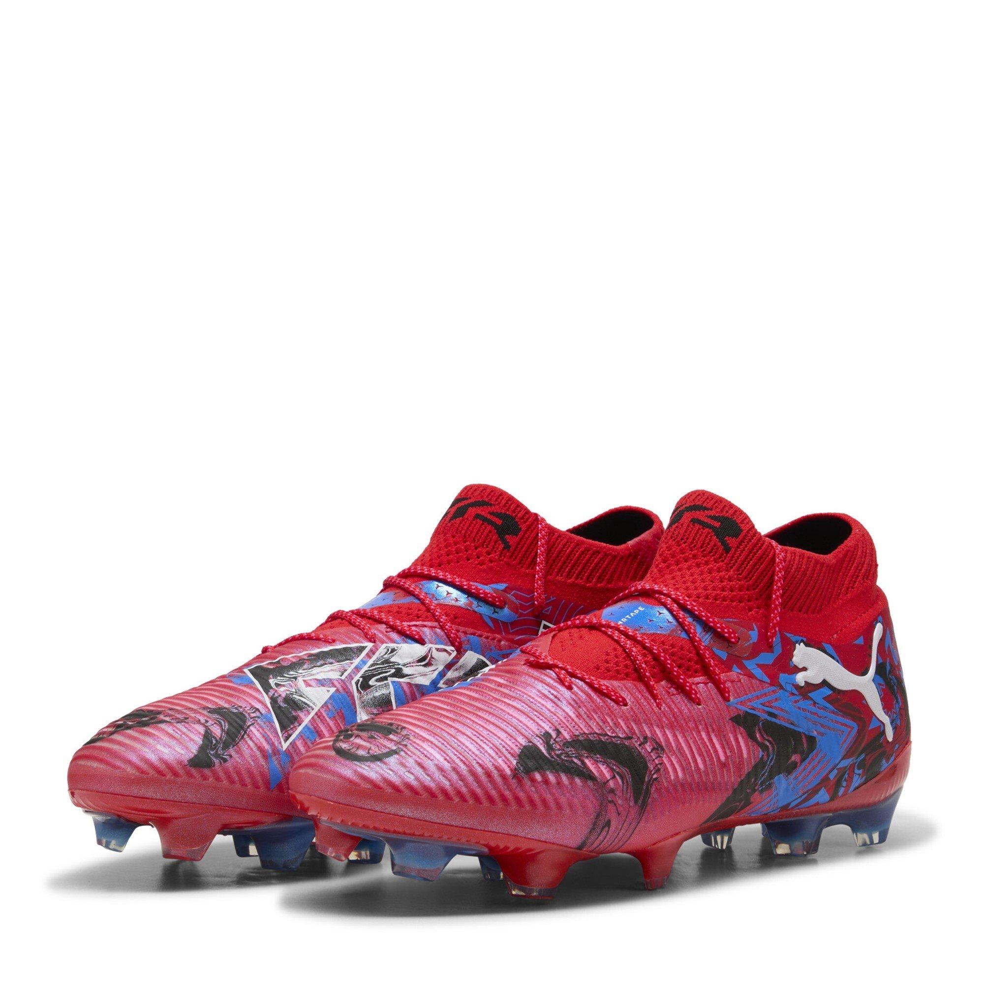 Puma Men's Future 8 Ultimate Adults Firm Ground Football Boots - Red/Blue - 9 (43)