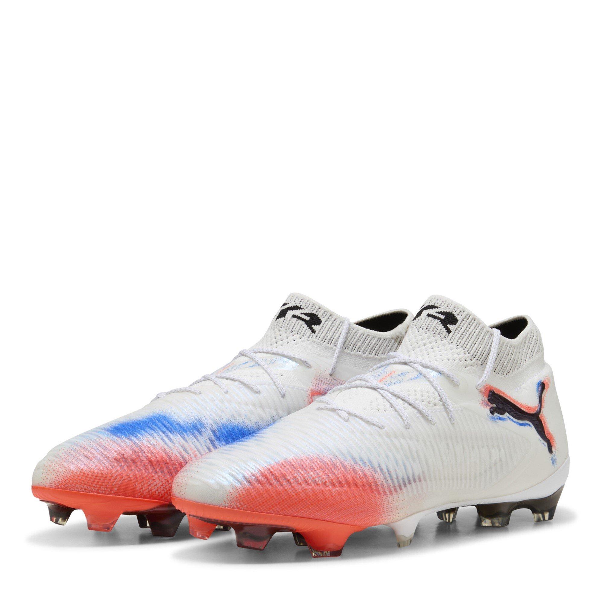Puma Men's Future 8 Ultimate Adults Firm Ground Football Boots - White/Black/Red - 8 (42)