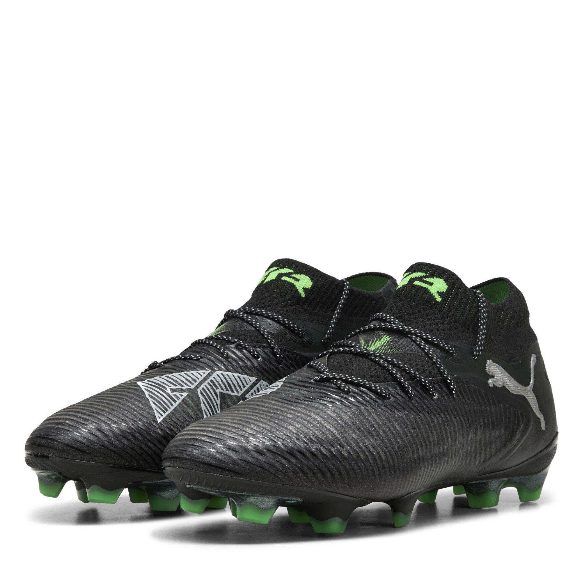 Puma Men's Future 8 Ultimate Adults Firm Ground Football Boots - Black/Green - 12 (47)