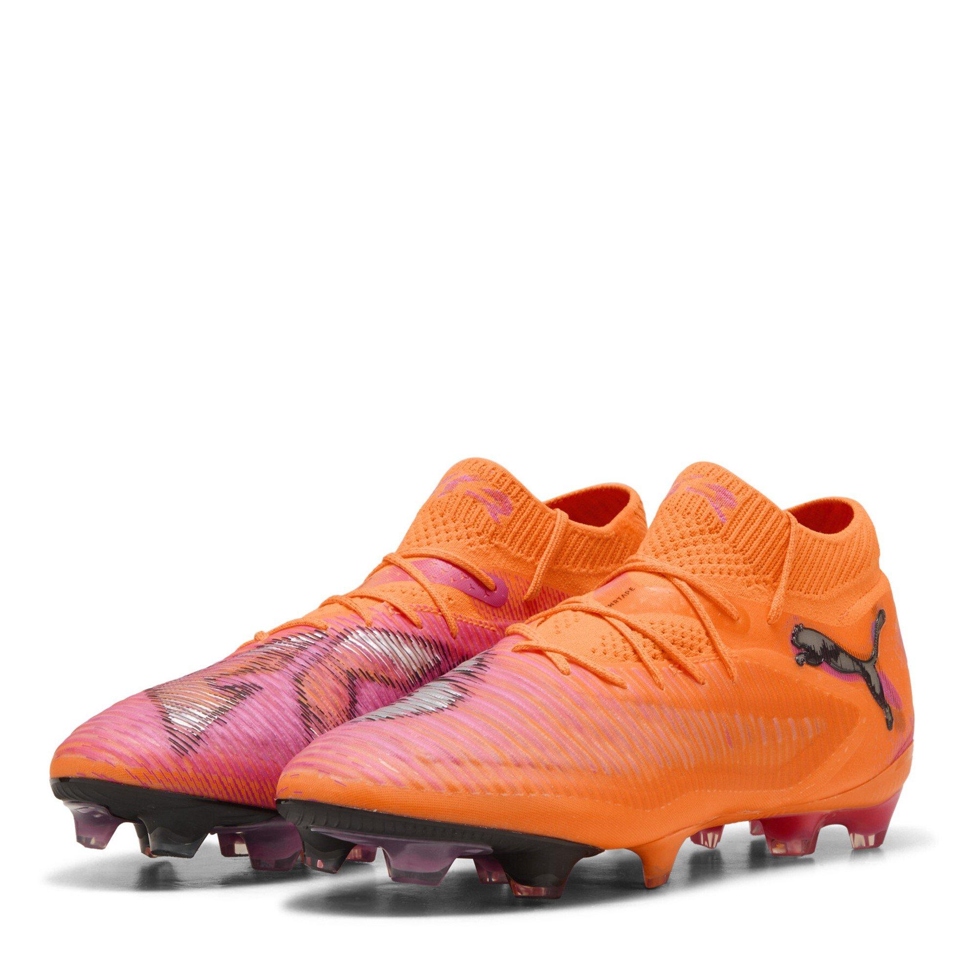 Puma Men's Future 8 Ultimate Adults Firm Ground Football Boots - Orange/Black - 12 (47)