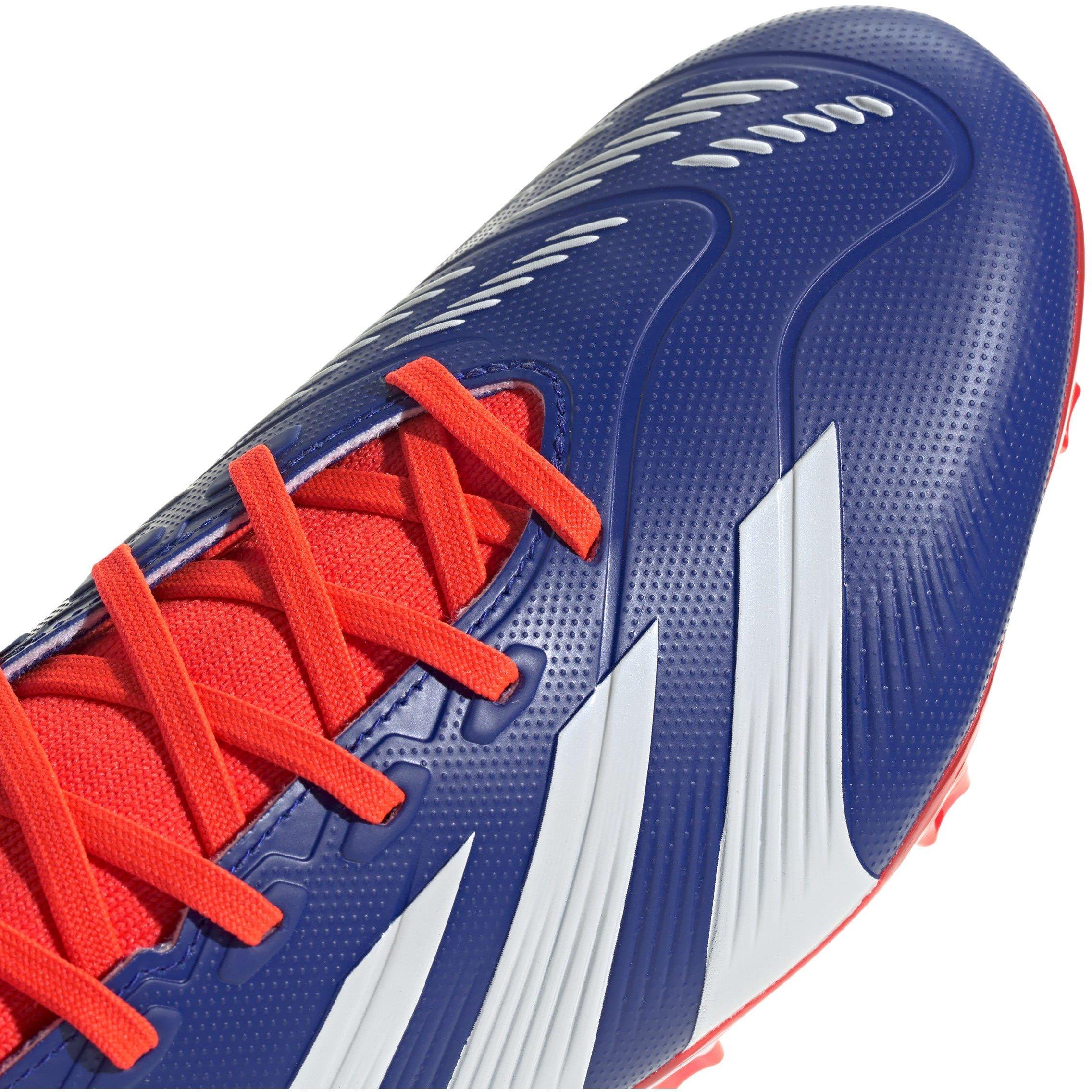 Blue/Wht/S.Red - adidas - Predator League Sock Firm Ground Boots - 7