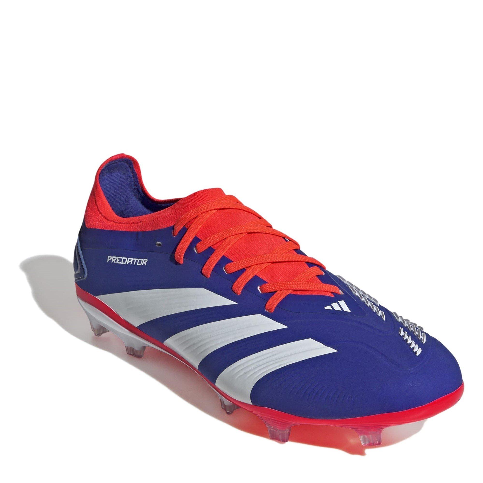 Wht/S.Red/Blue - adidas - Predator 24 Pro Firm Ground Football Boots - 3
