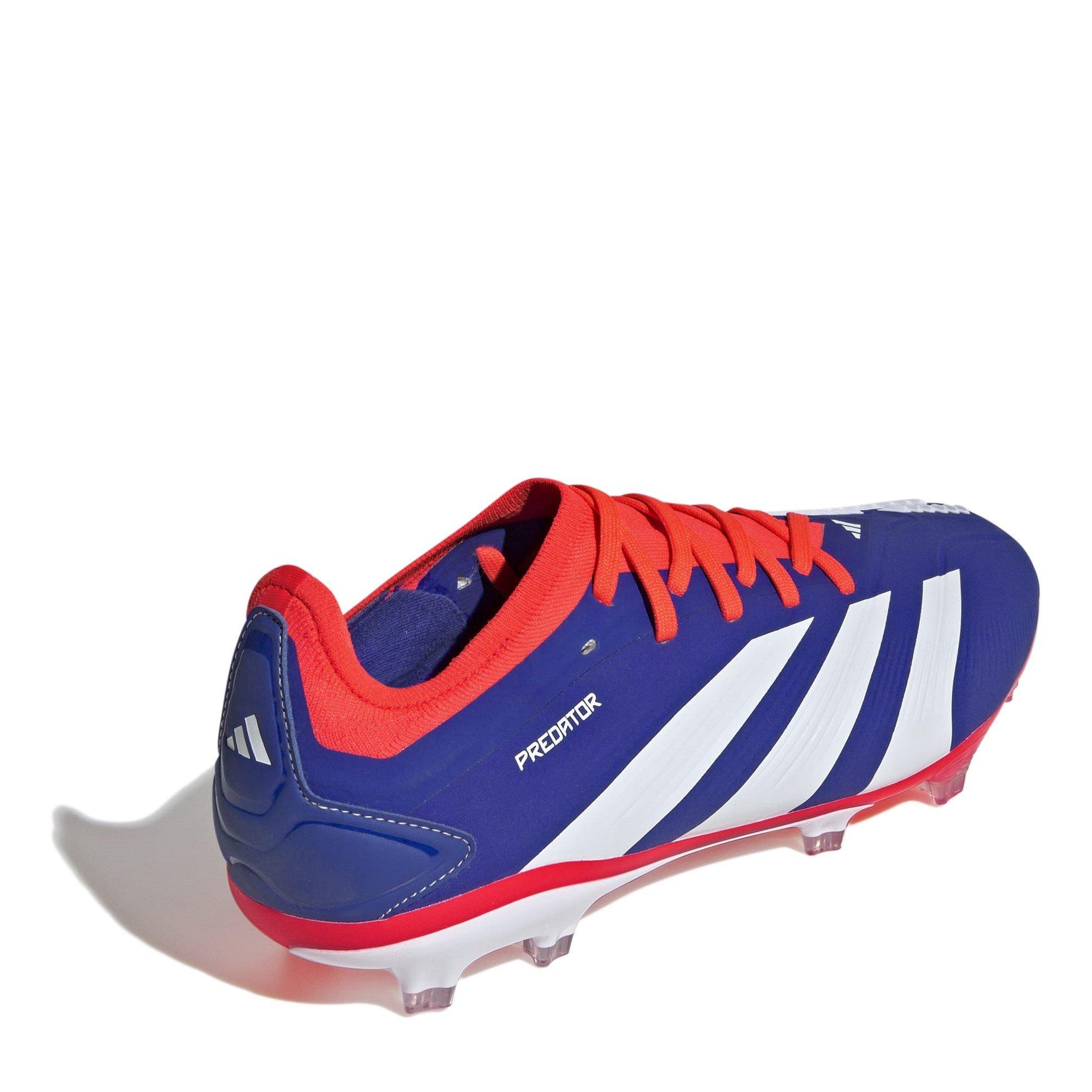 Wht/S.Red/Blue - adidas - Predator 24 Pro Firm Ground Football Boots - 4