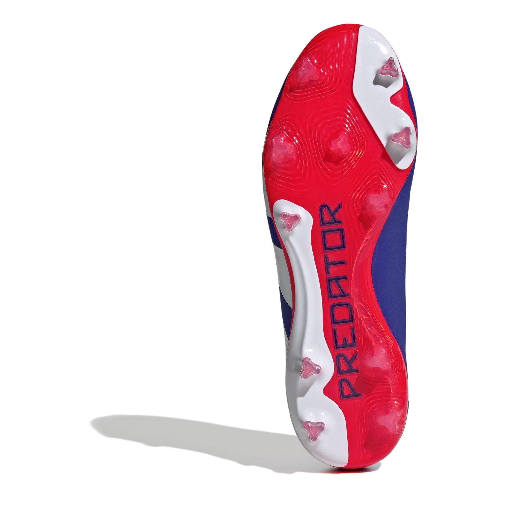 Wht/S.Red/Blue - adidas - Predator 24 Pro Firm Ground Football Boots - 6