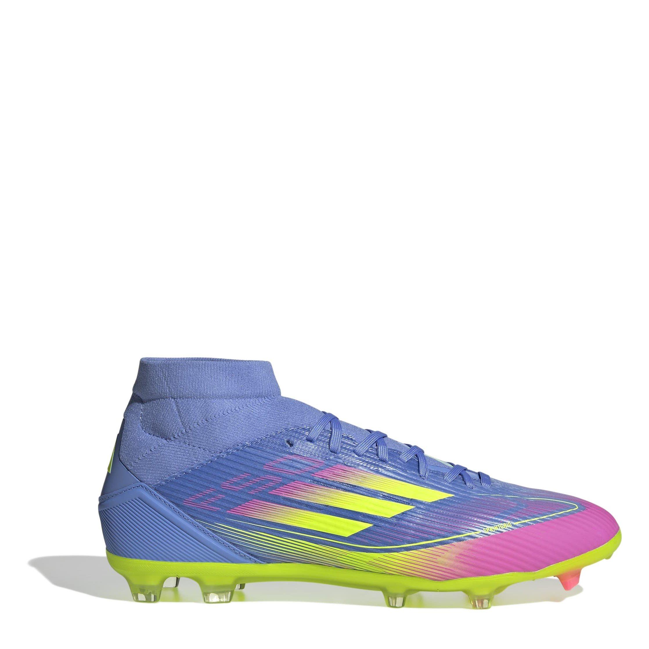 Adidas Men's F50 League Firm Ground Football Boots - Blue/Lemon - 9.5 (44)