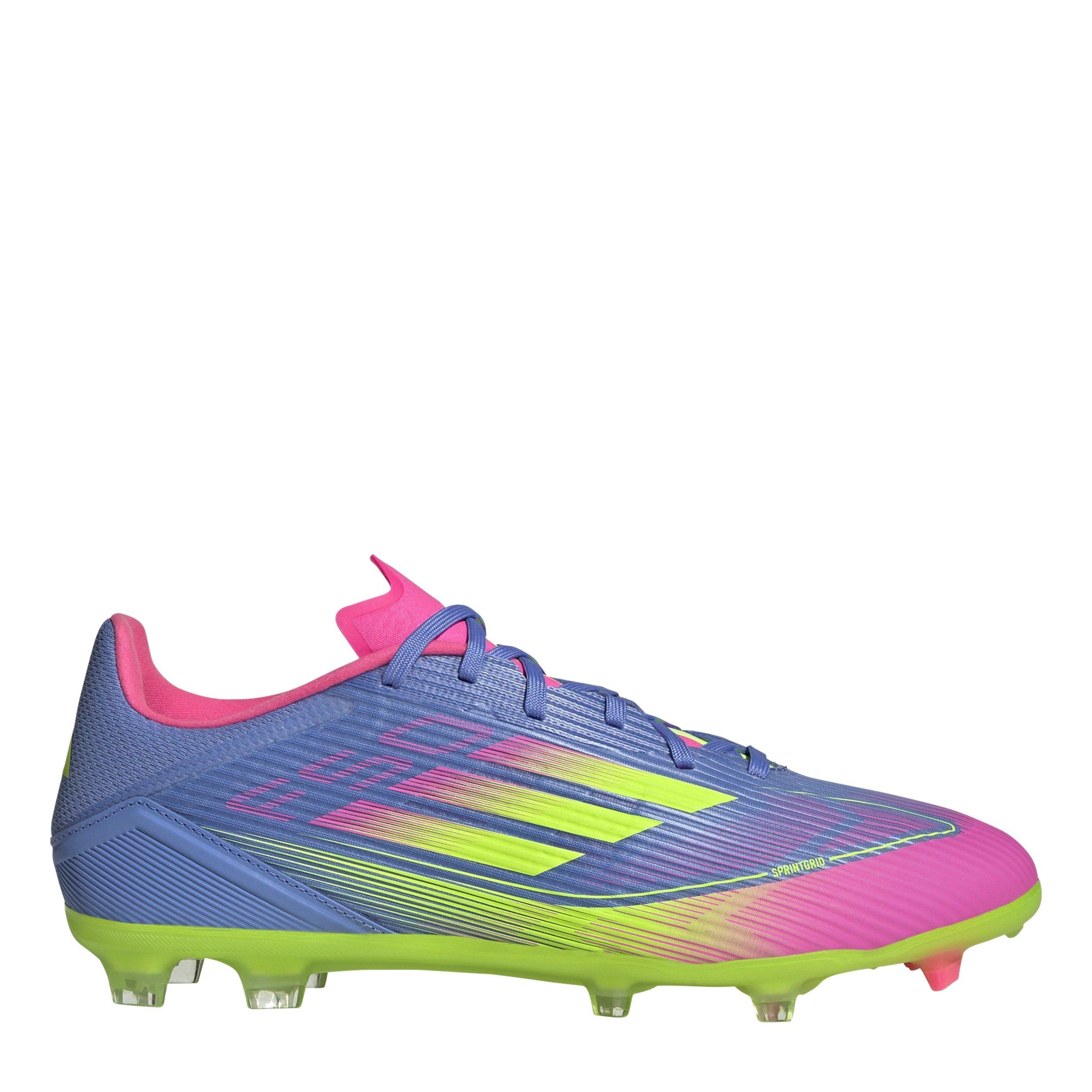 Adidas Men's F50 League Adults Firm Ground Football Boots - Blue/Lemon - 11 (46)