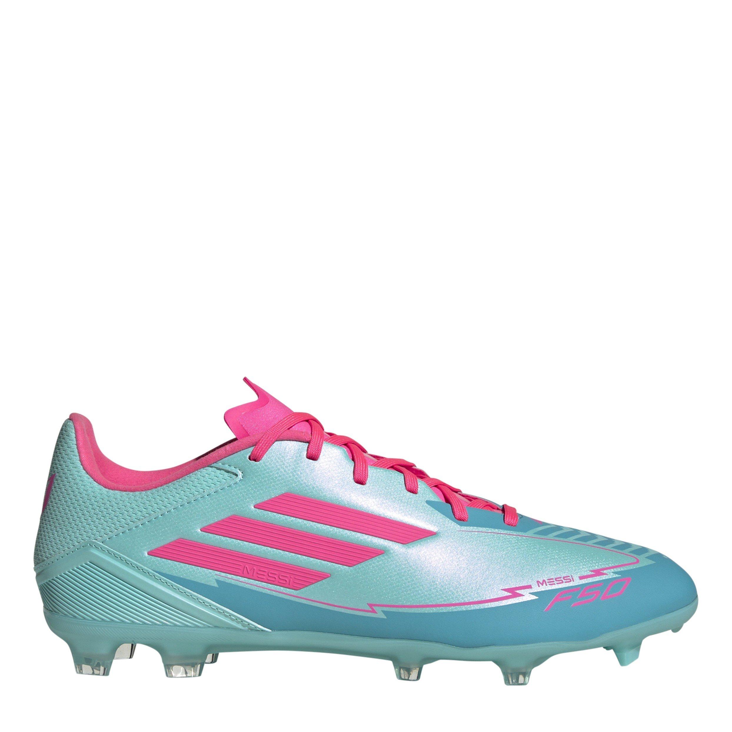 Adidas Men's F50 League Adults Firm Ground Football Boots - Blue/Pink - 10.5(45.3)