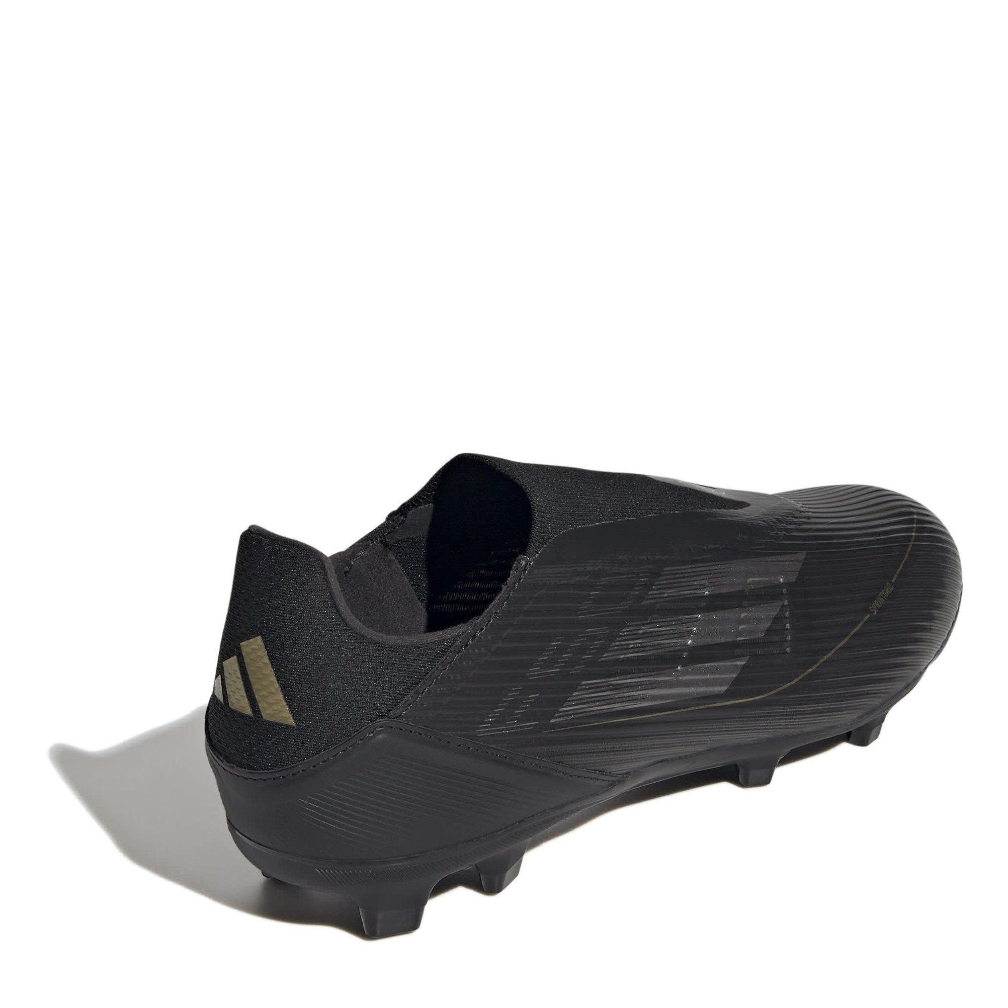 Negro/Plata - adidas - F50 League Laceless Firm Ground Football Boots - 4