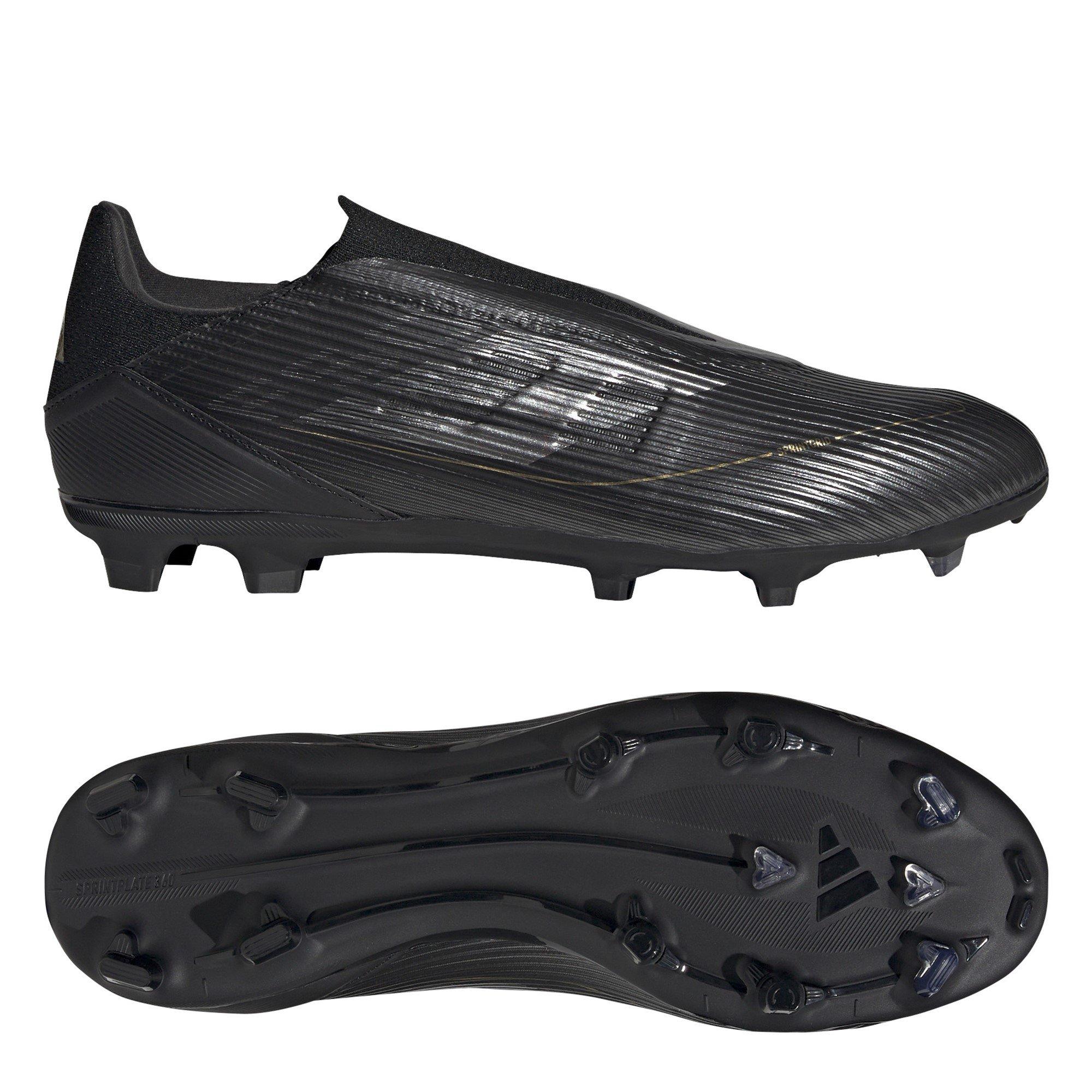 Negro/Plata - adidas - F50 League Laceless Firm Ground Football Boots - 10