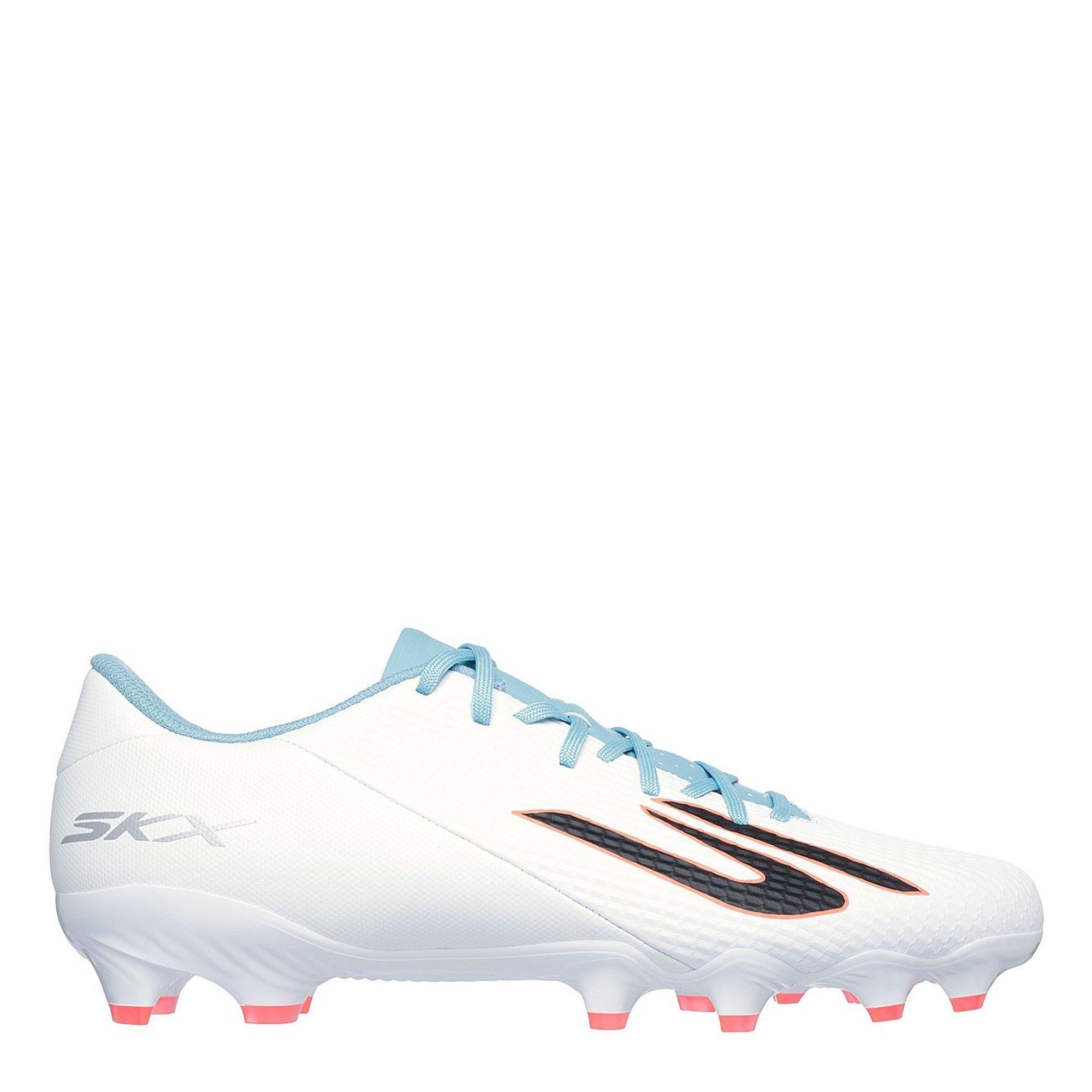 White/Blue - Skechers - SKX.2 Academy Adults Firm Ground Football Boots - 2