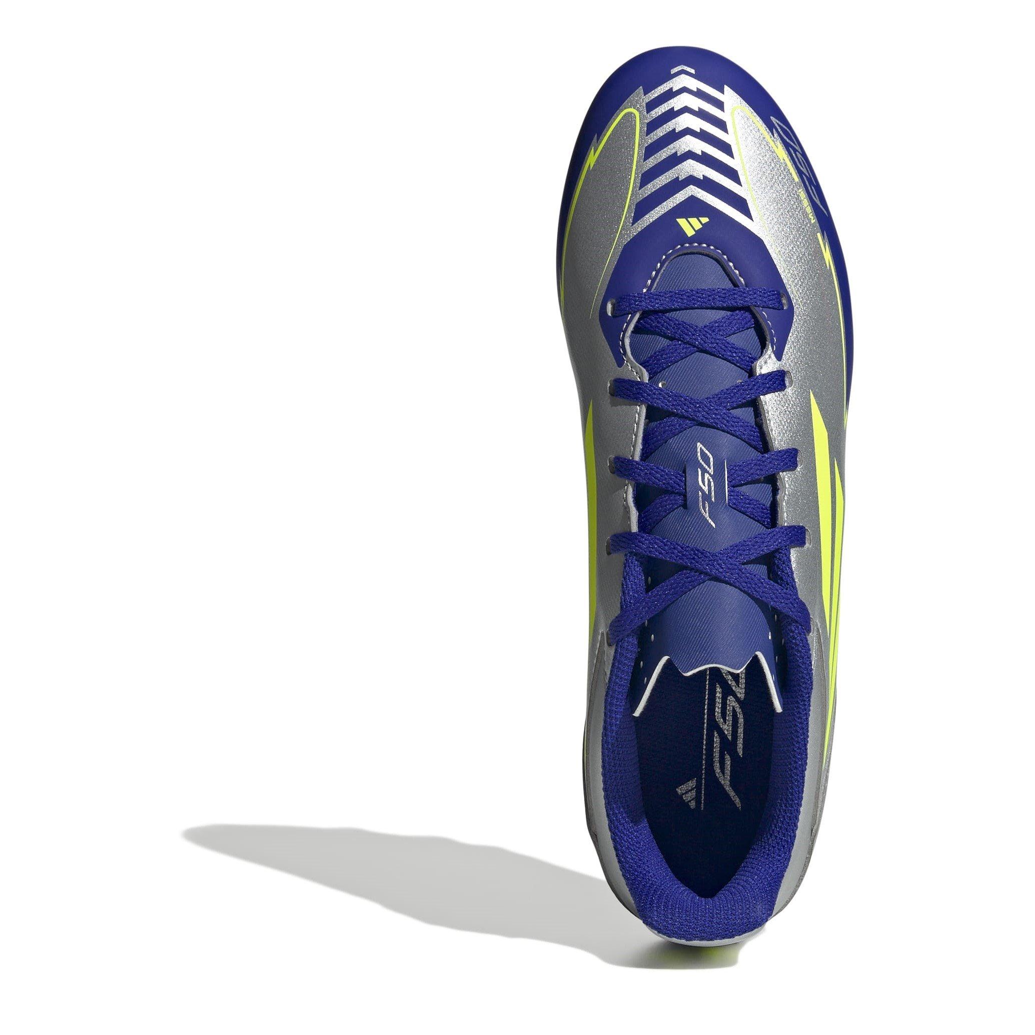 Silver/Blue - adidas - F50 Club Firm Ground Football Boots - 5