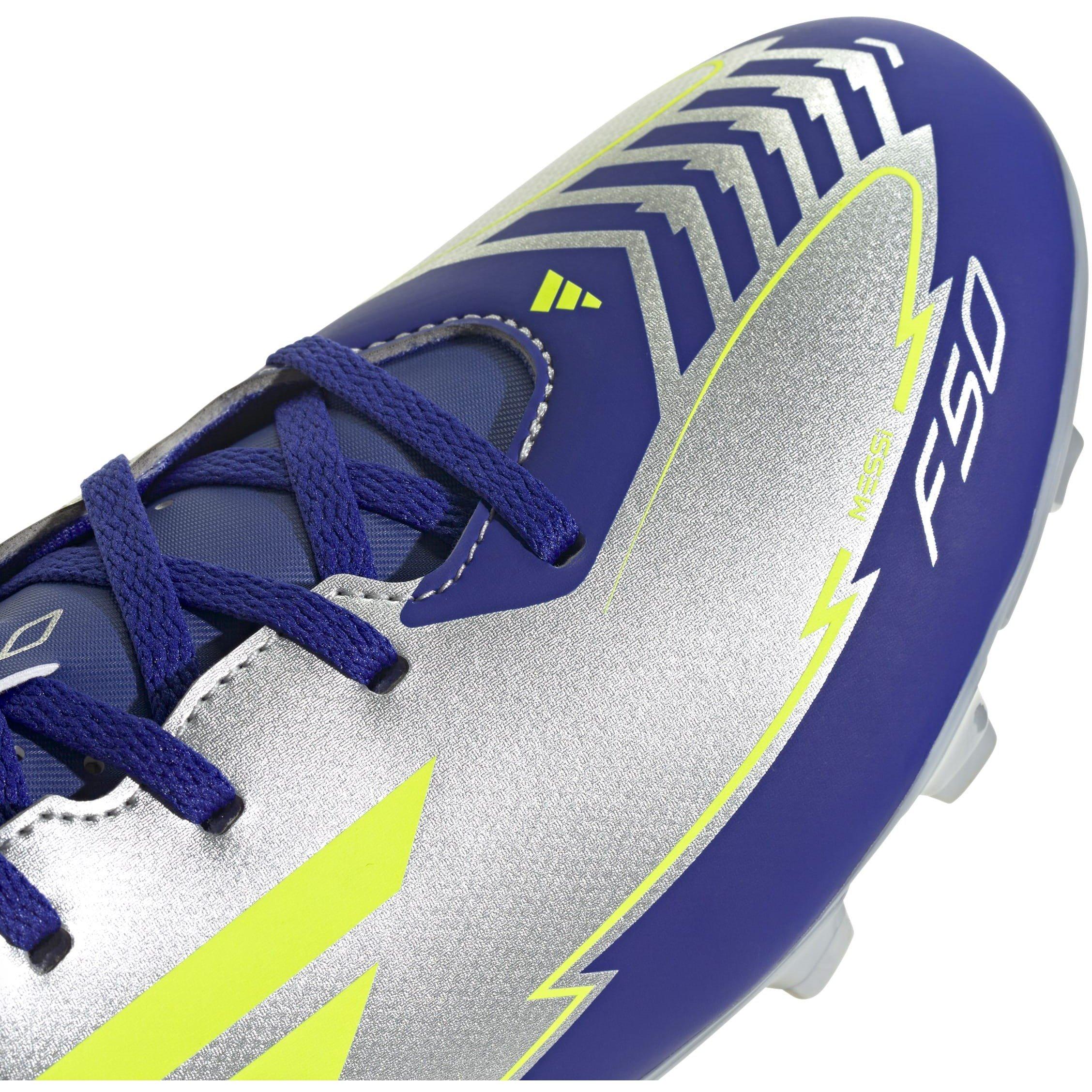 Silver/Blue - adidas - F50 Club Firm Ground Football Boots - 7