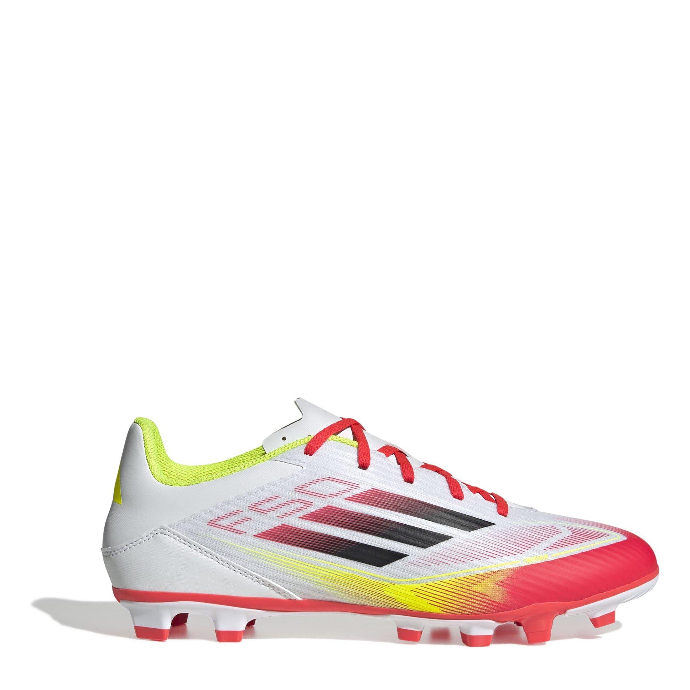 Adidas Men's F50 Club Firm Ground Football Boots - White/Red - 8.5 (42.7)