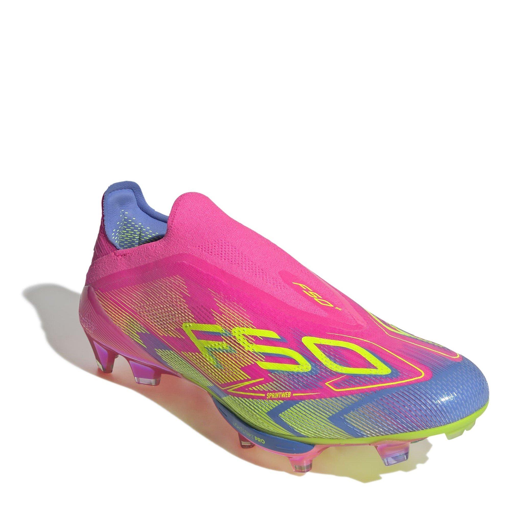 Rose/Jaune - adidas - F50+ Firm Ground Football Boots Mens - 3