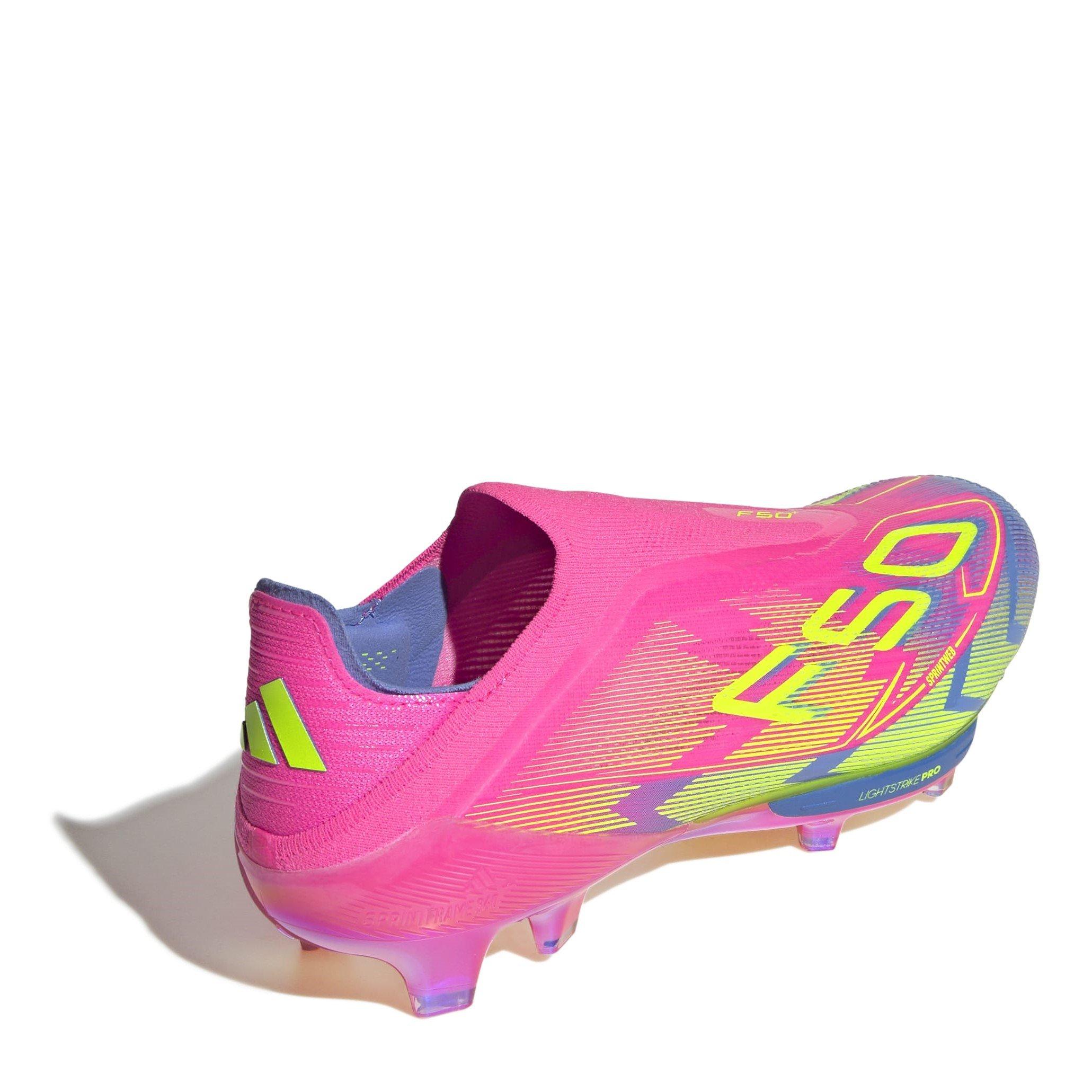 Rose/Jaune - adidas - F50+ Firm Ground Football Boots Mens - 4