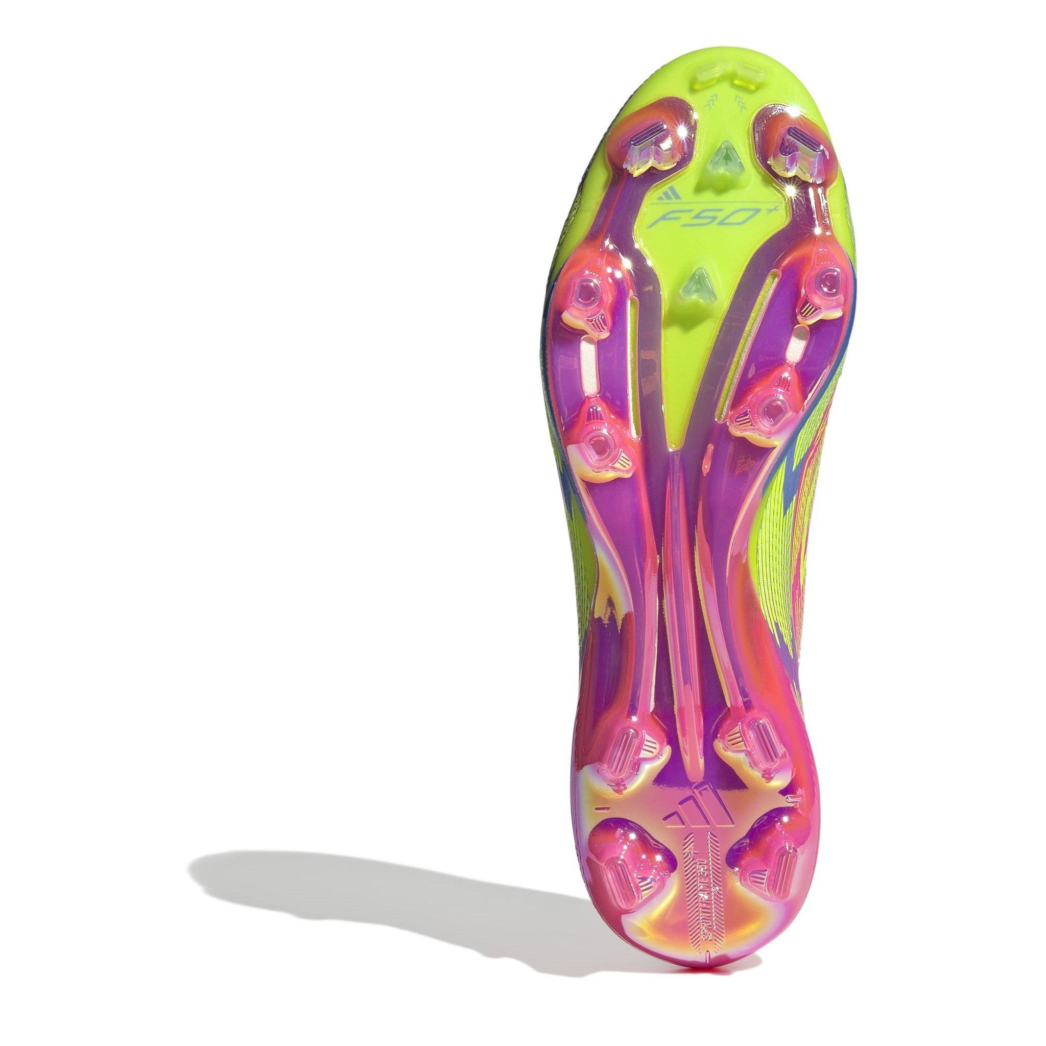 Rose/Jaune - adidas - F50+ Firm Ground Football Boots Mens - 6