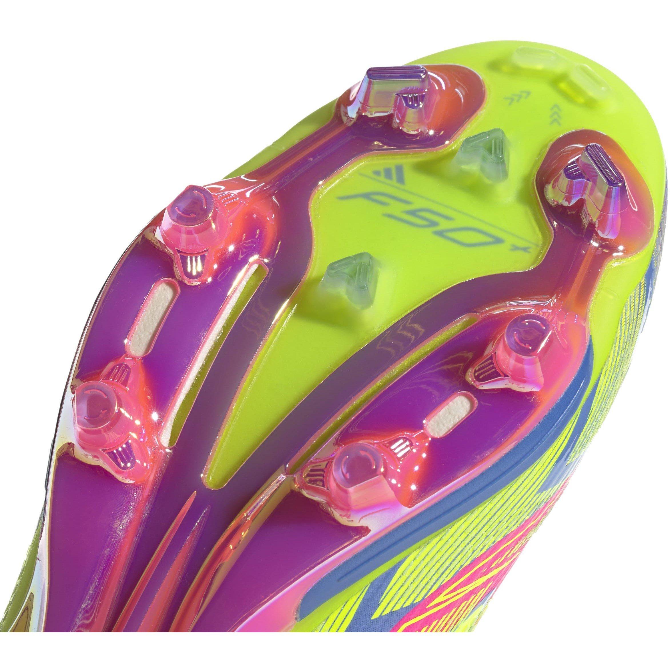 Rose/Jaune - adidas - F50+ Firm Ground Football Boots Mens - 8