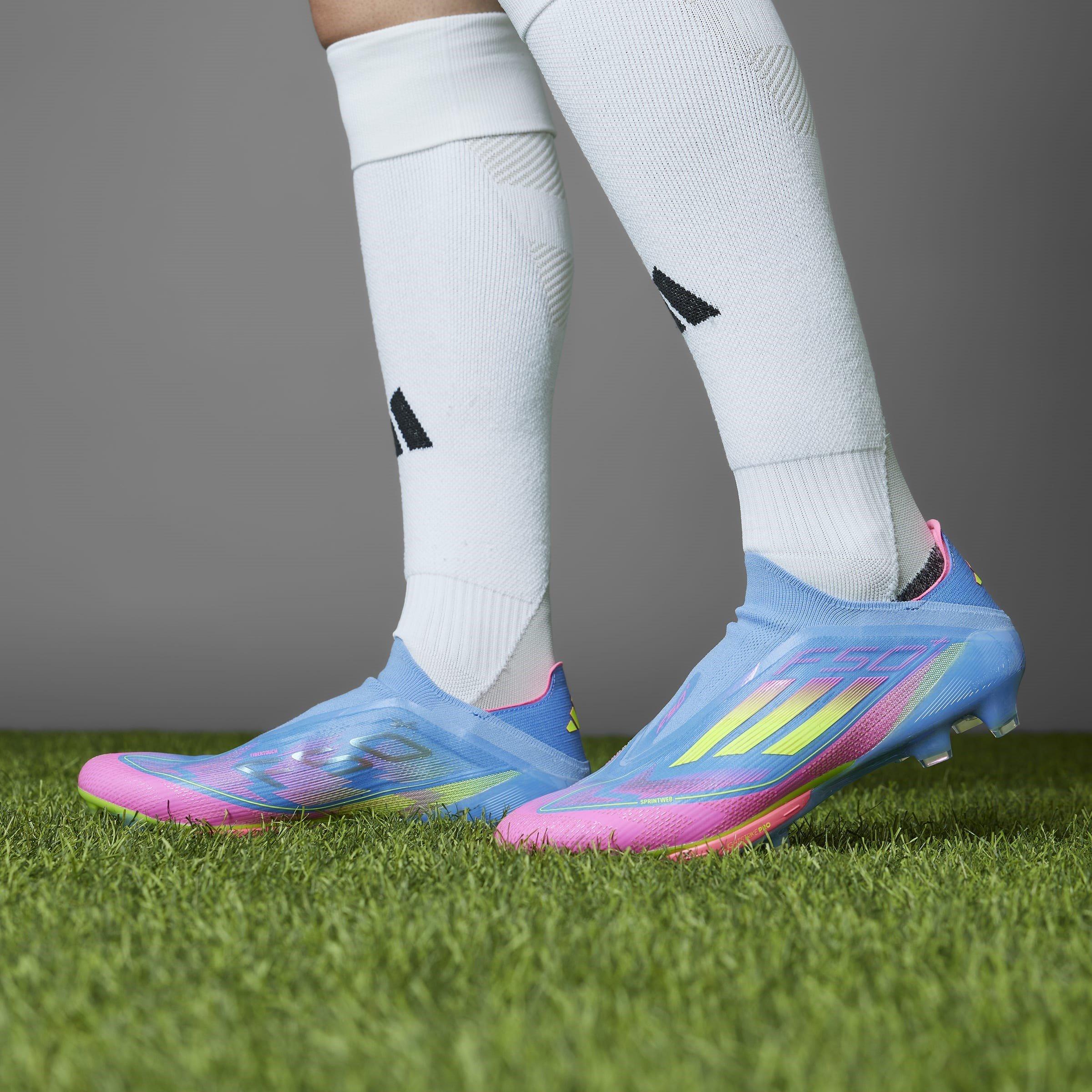 Blauw/Geel - adidas - F50+ Firm Ground Football Boots Mens - 11