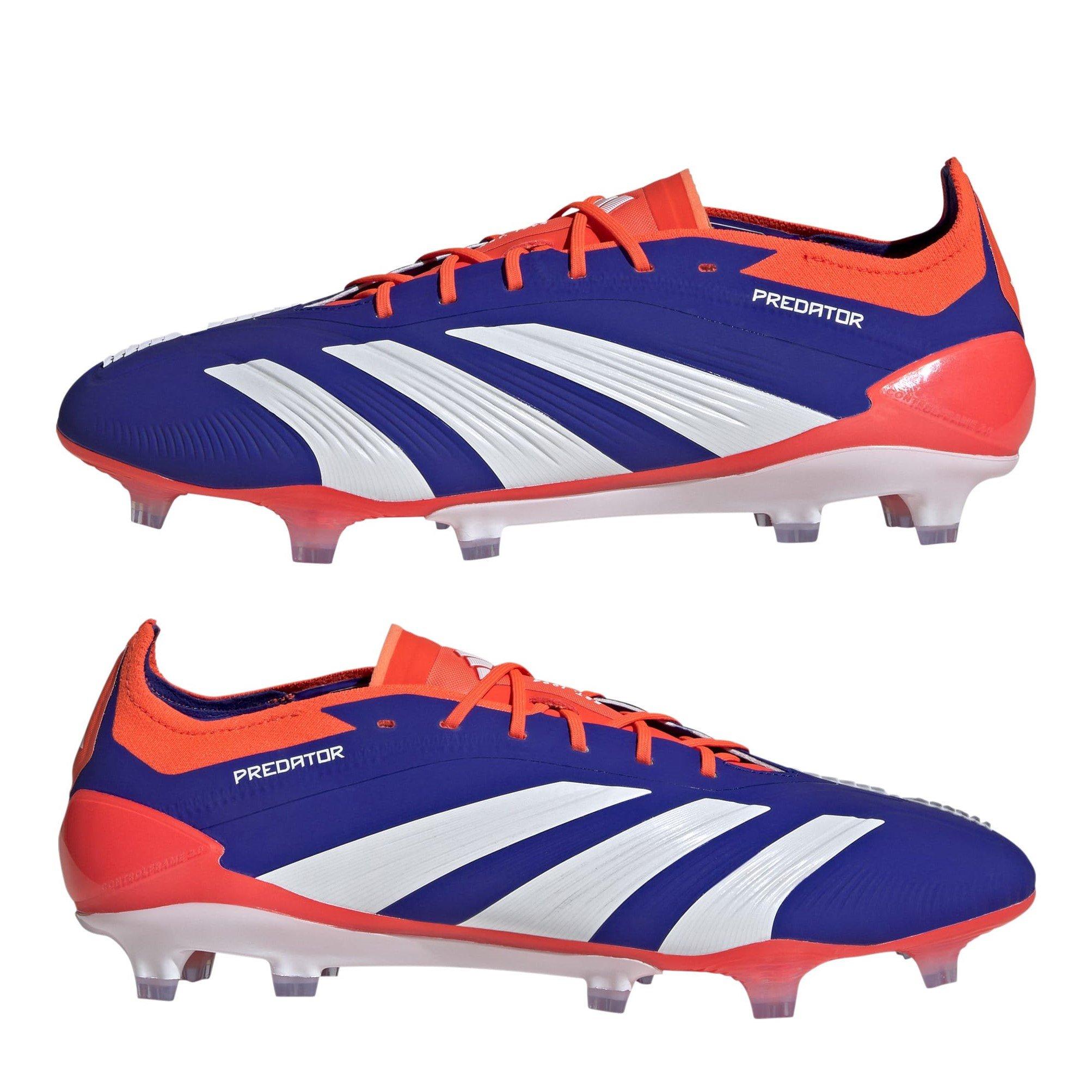 Blue/Wht/Red - adidas - Predator Elite Firm Ground Football Boots - 9