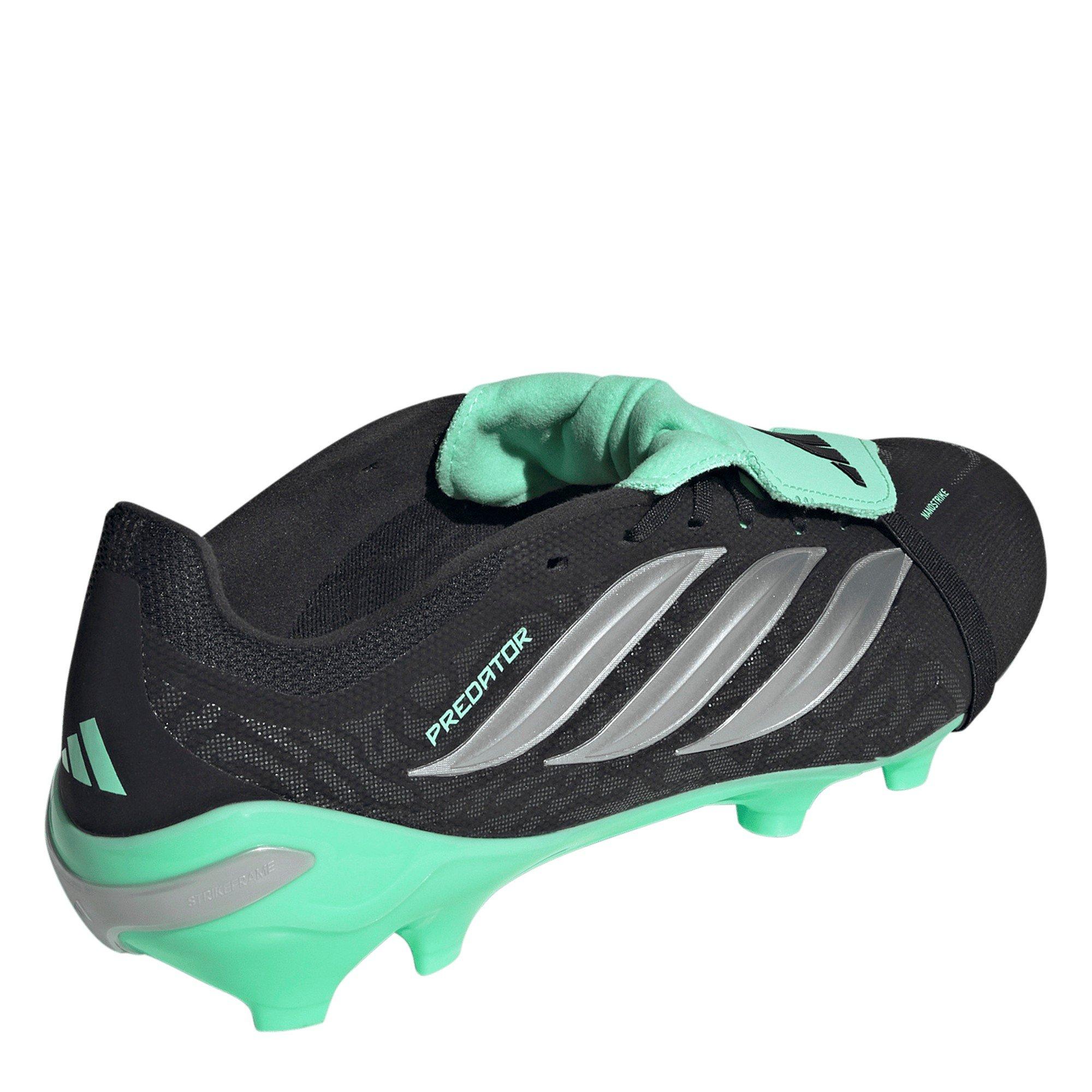 Blk/Silver/Mint - adidas - Predator League Fold-Over Tongue Firm Ground Boots - 4