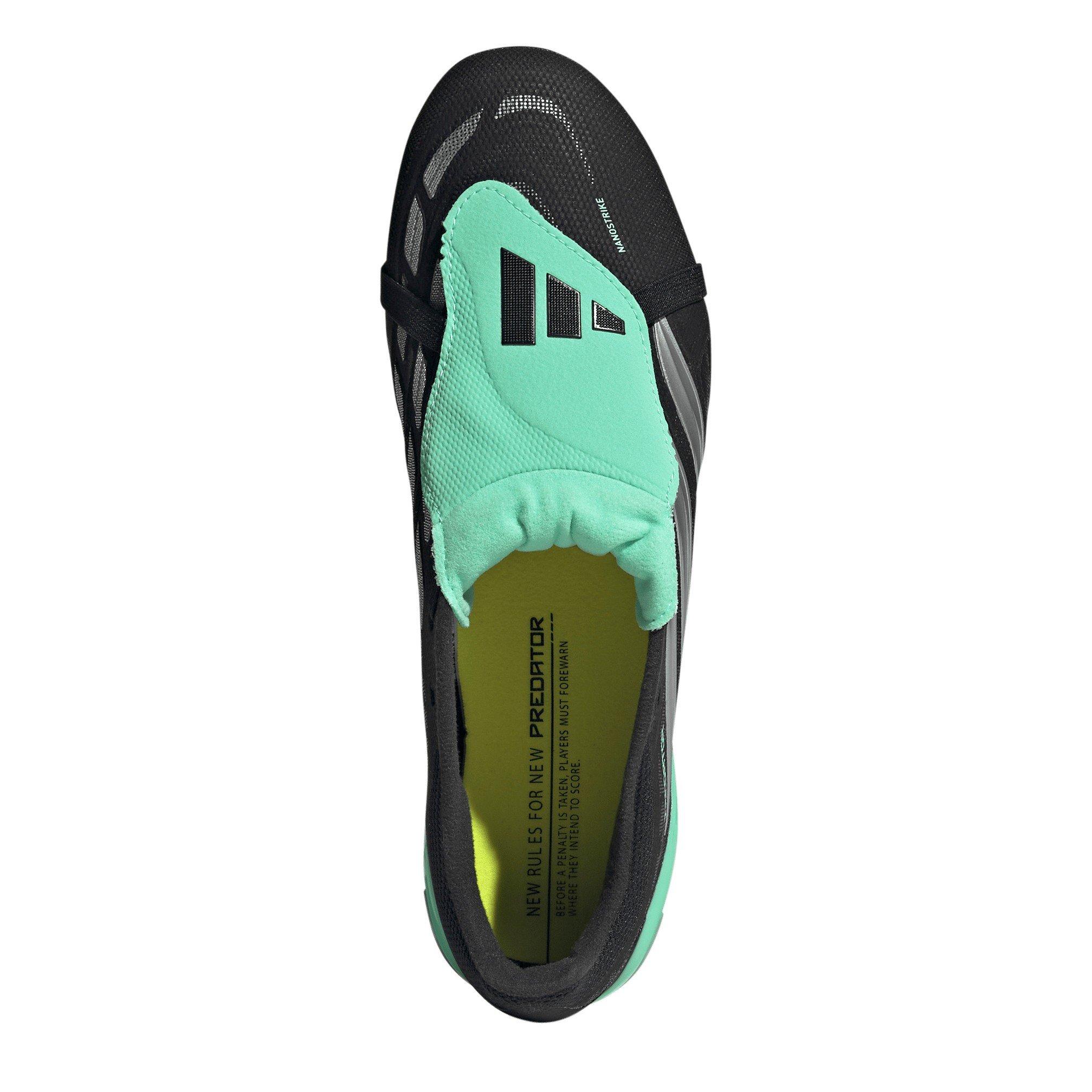 Blk/Silver/Mint - adidas - Predator League Fold-Over Tongue Firm Ground Boots - 5