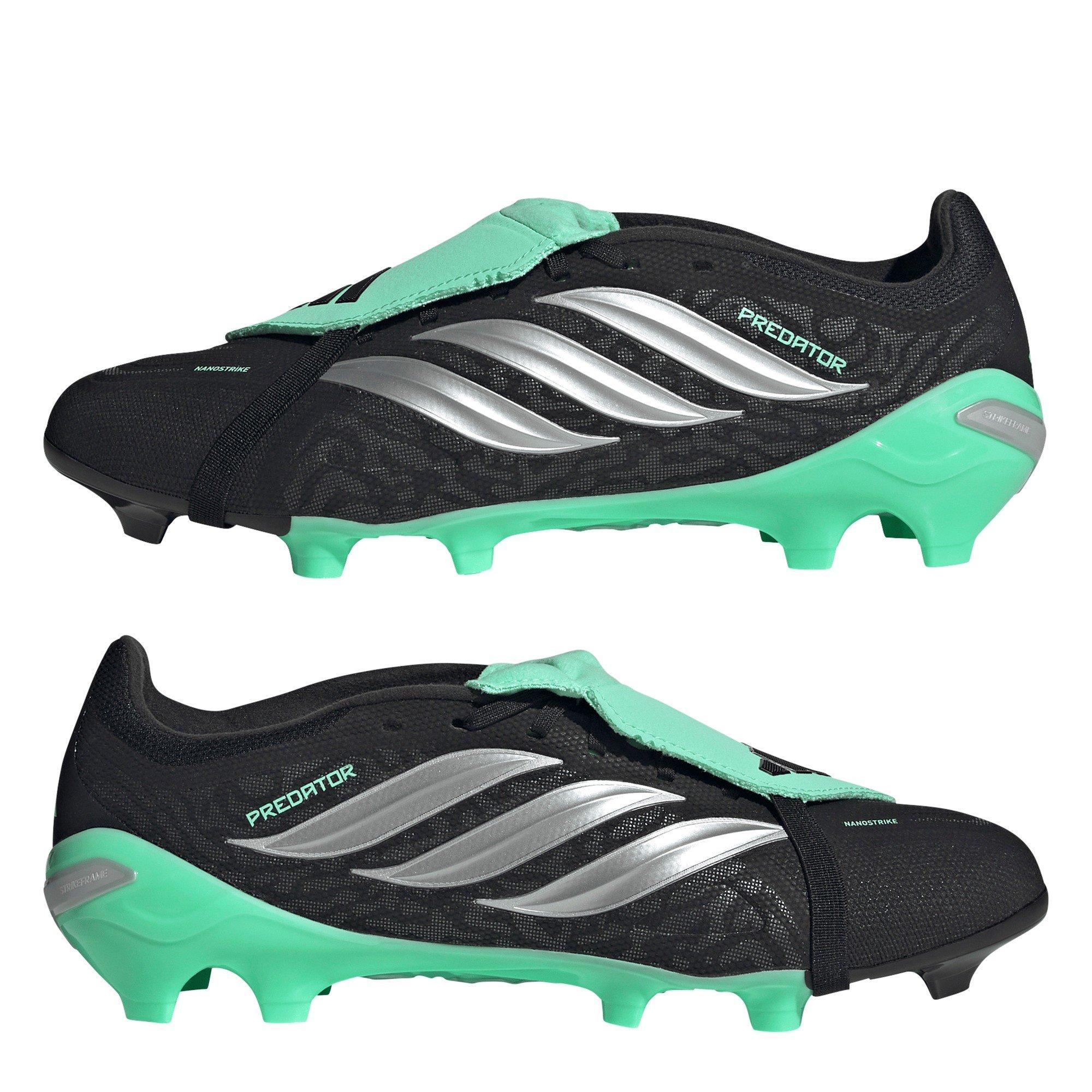 Blk/Silver/Mint - adidas - Predator League Fold-Over Tongue Firm Ground Boots - 9