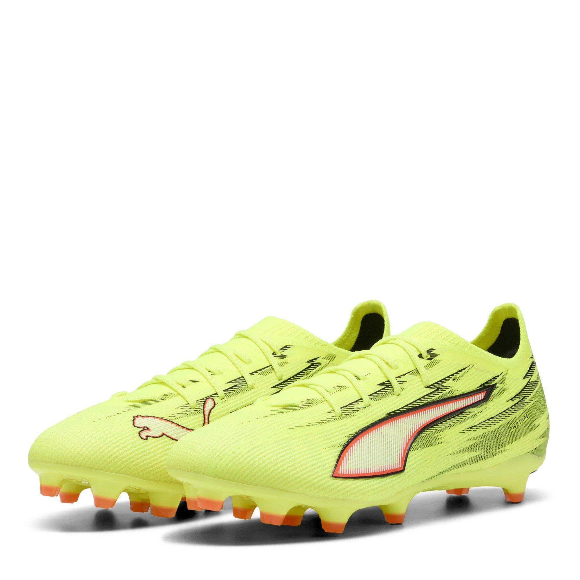 Puma Men's Ultra 6 Firm Ground Football Boots - Yellow/Black - 10 (44.5)