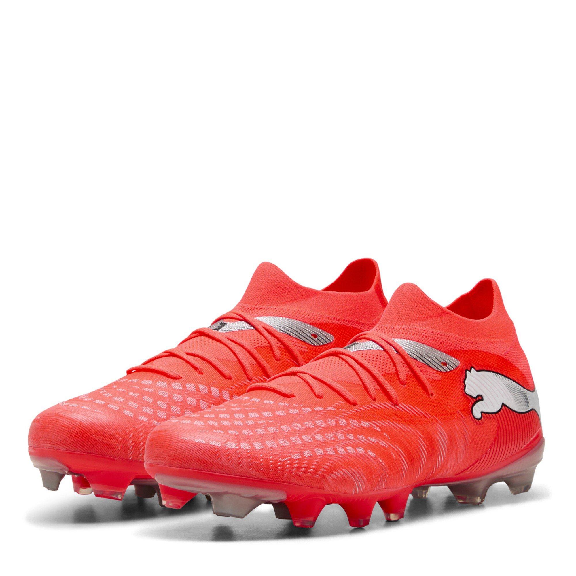 Puma Men's Future 9 Match Firm Ground Football Boots - Red/Silver - 8.5 (42.5)