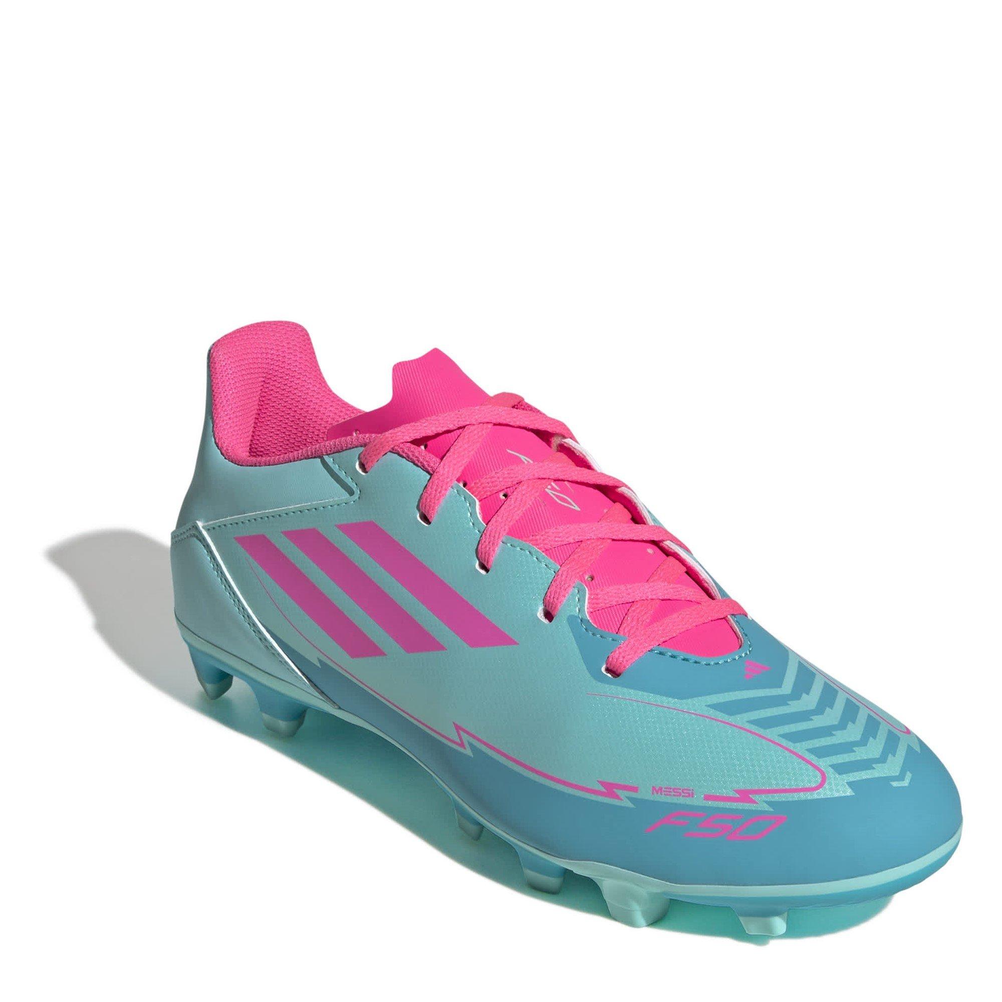 Aqua/Roze/Cyaan - adidas - F50 Unisex Adults Firm Ground Football Boots - 3