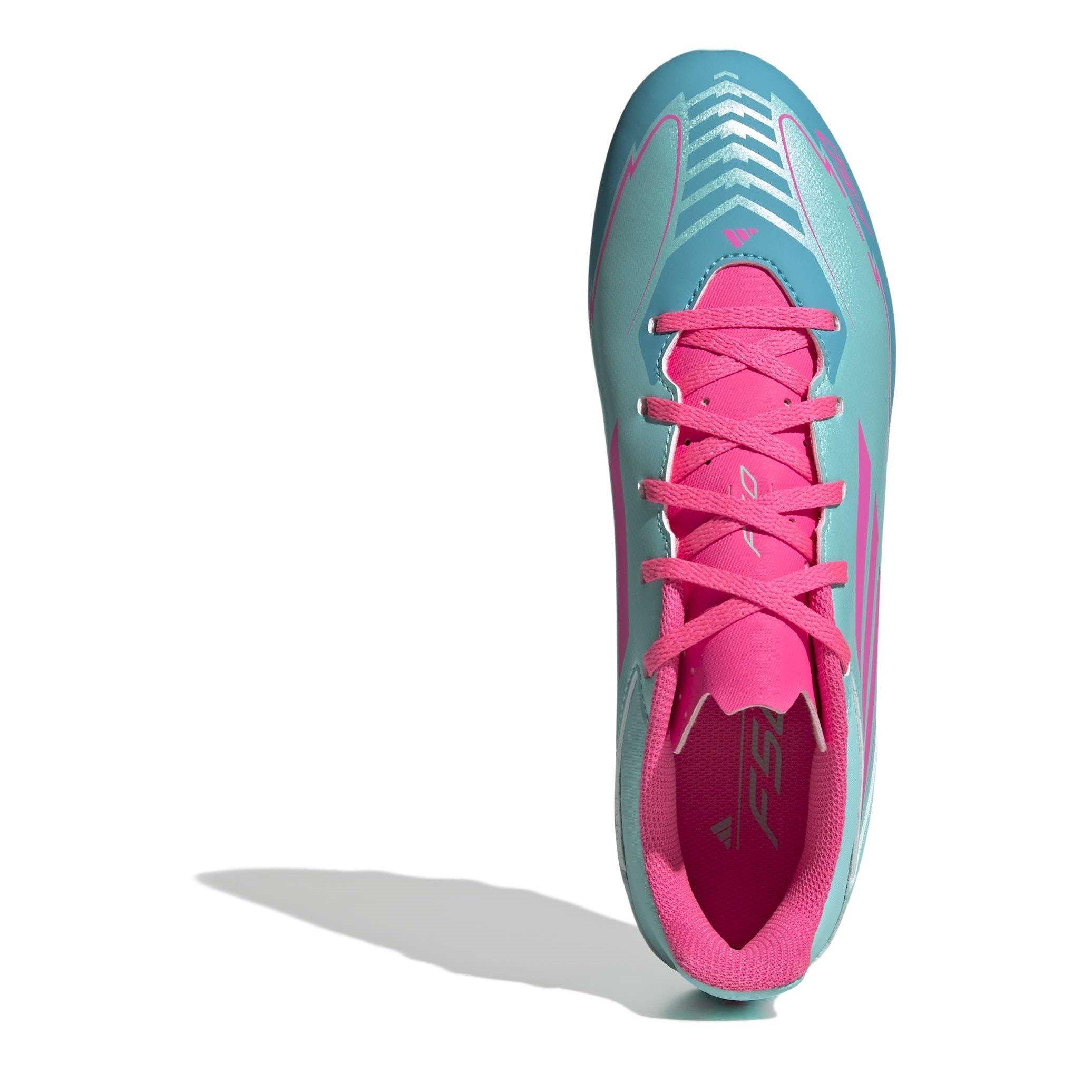 Aqua/Roze/Cyaan - adidas - F50 Unisex Adults Firm Ground Football Boots - 5