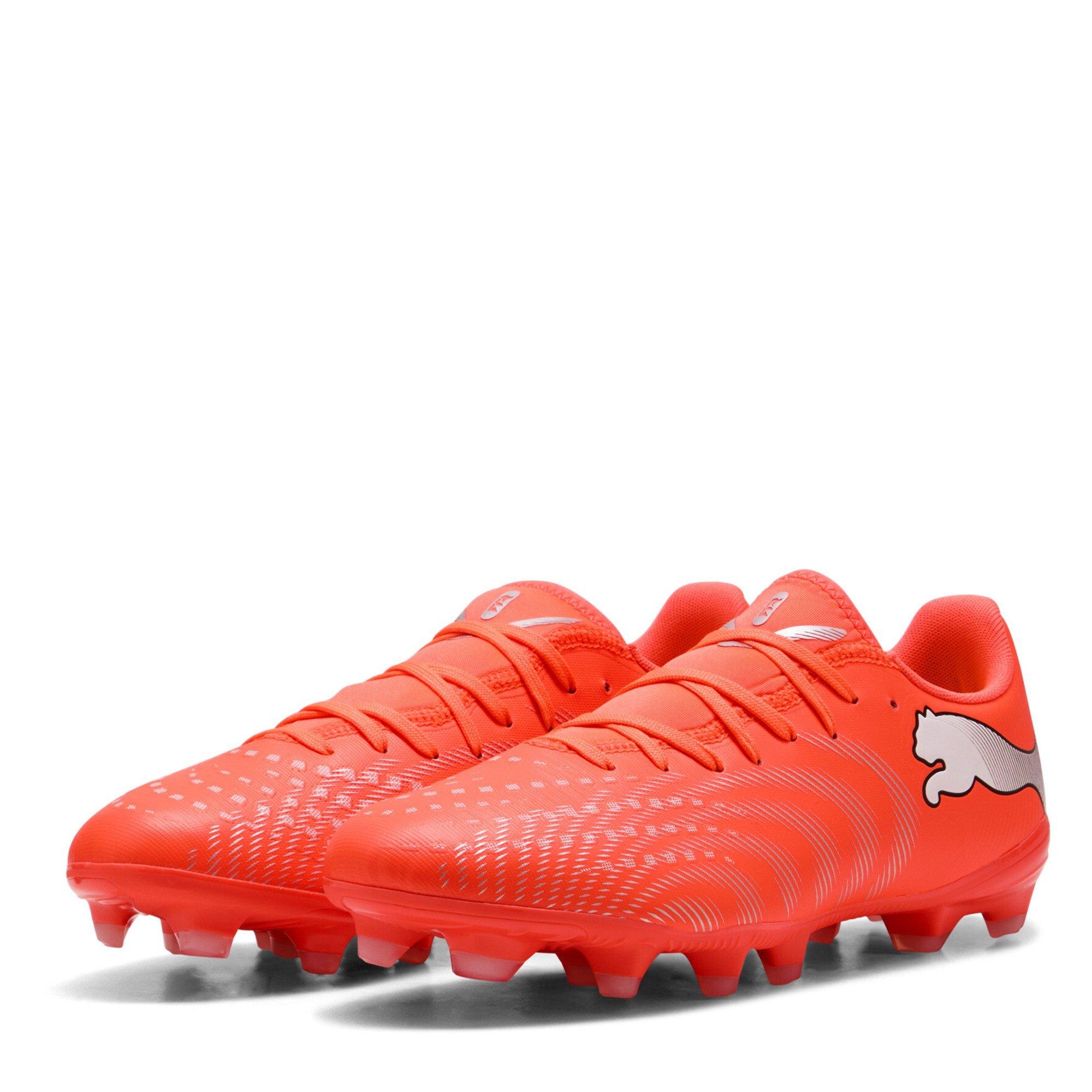 Puma Men's Future 9 Play Firm Ground Football Boots - Red/Silver - 9 (43)
