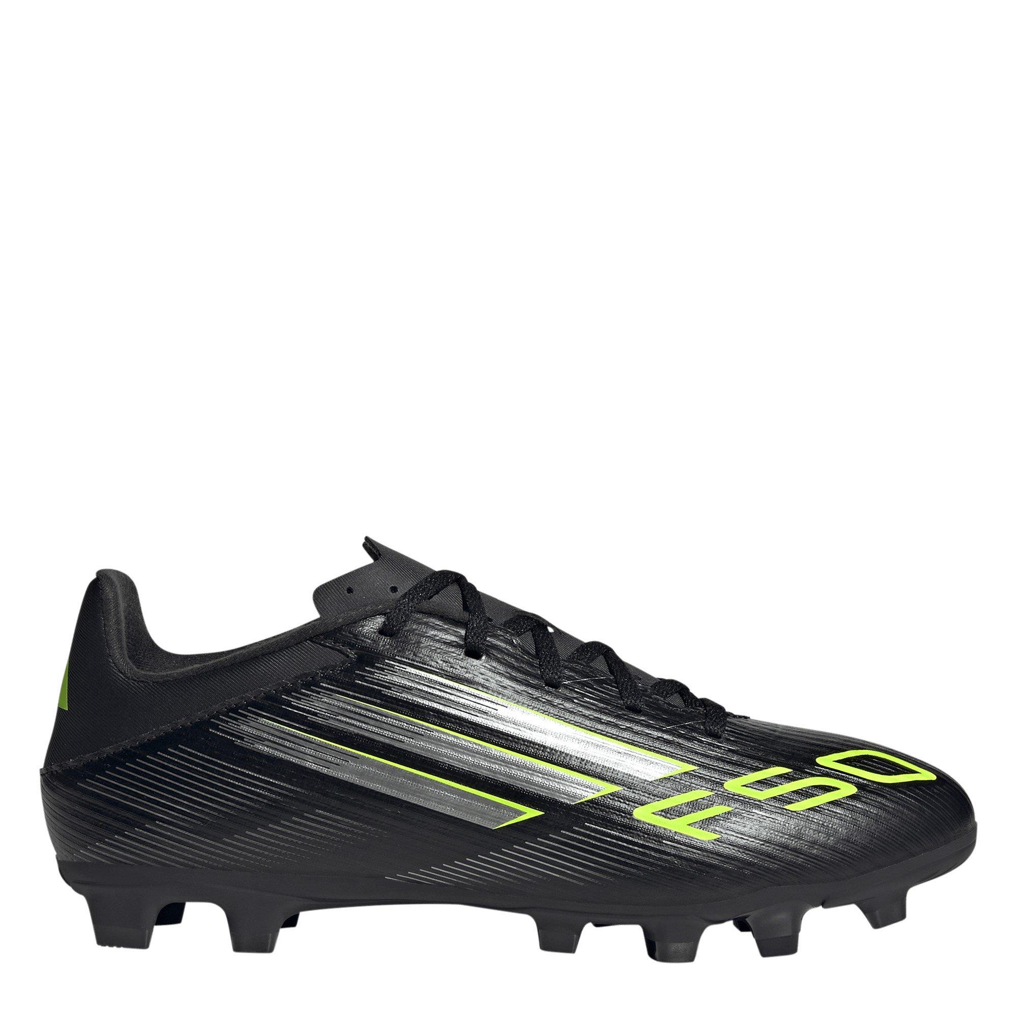 Adidas Men's F50 Club Adults Firm Ground Football Boots - Black/Lemon - 11.5(46.7)