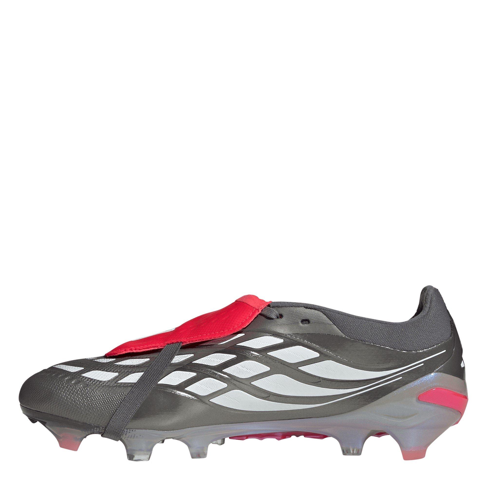 Grey/Red - adidas - Predator Pro Fold Over Tongue Firm Ground Football Boots - 2