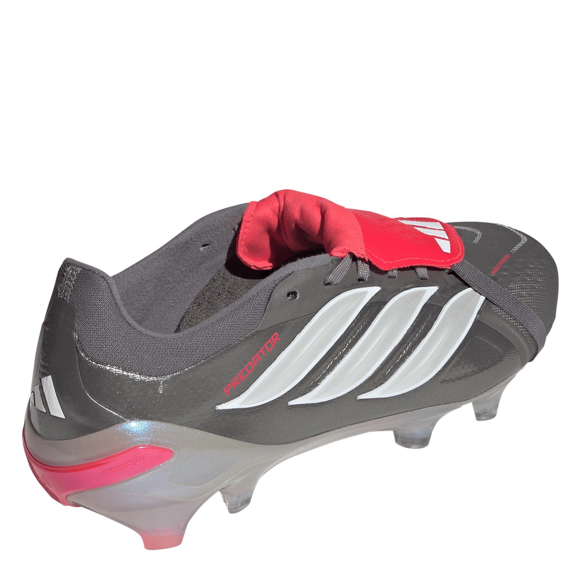 Grey/Red - adidas - Predator Pro Fold Over Tongue Firm Ground Football Boots - 4