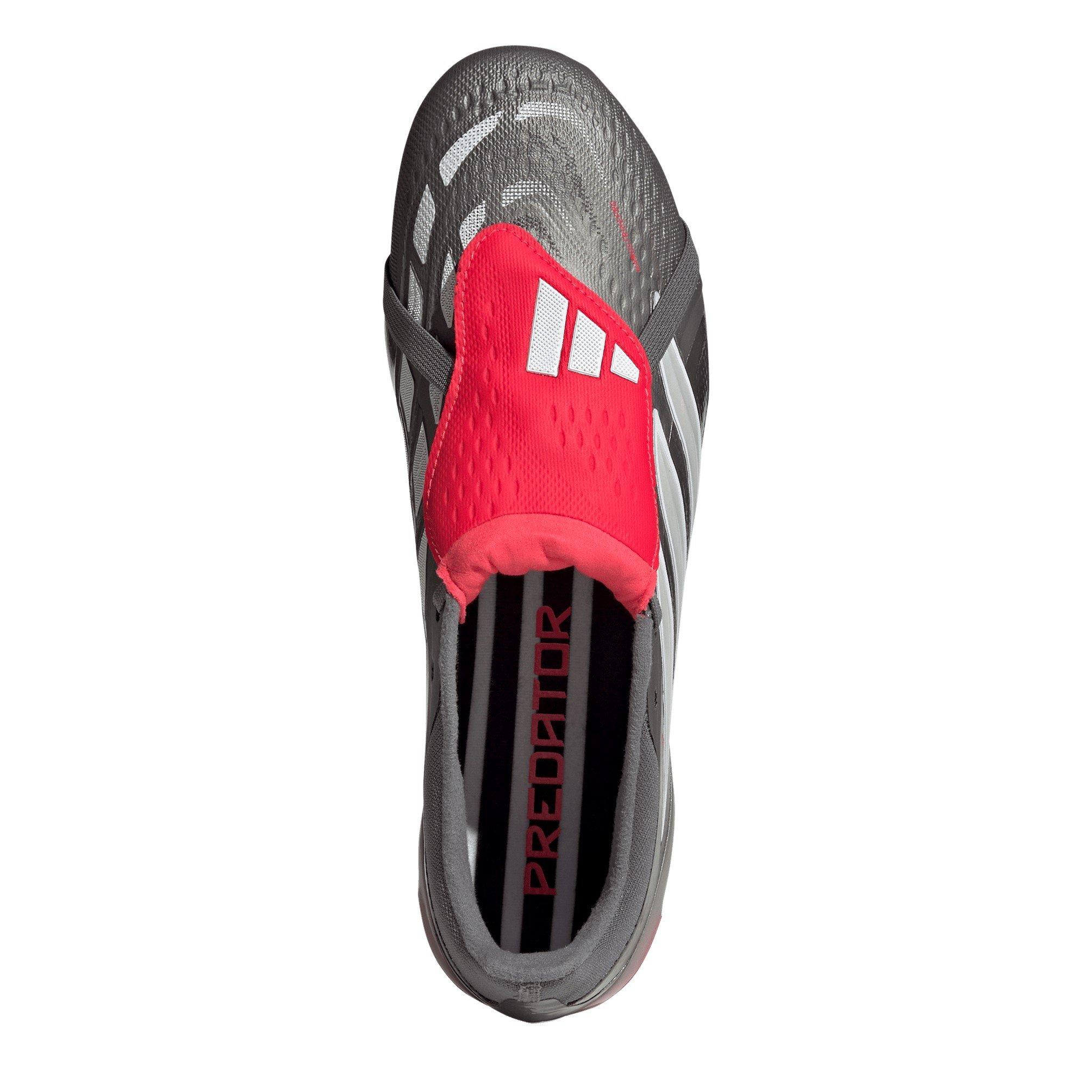 Grey/Red - adidas - Predator Pro Fold Over Tongue Firm Ground Football Boots - 5