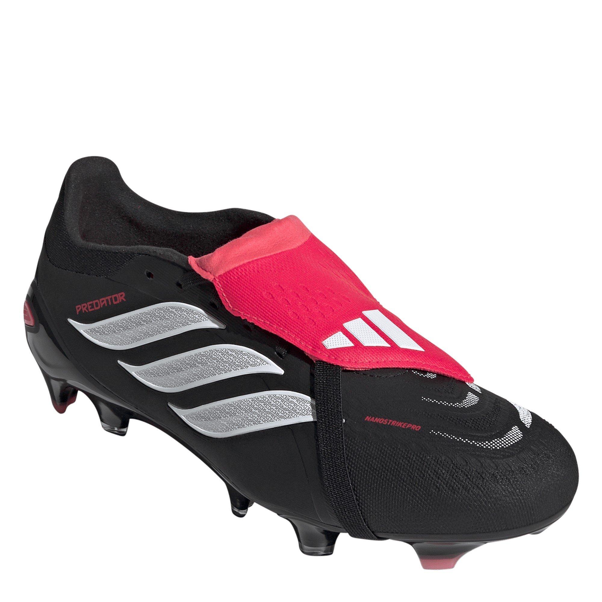 Black/Red - adidas - Men's Predator Pro Fold Over Tongue Firm Ground Football Boots - 3