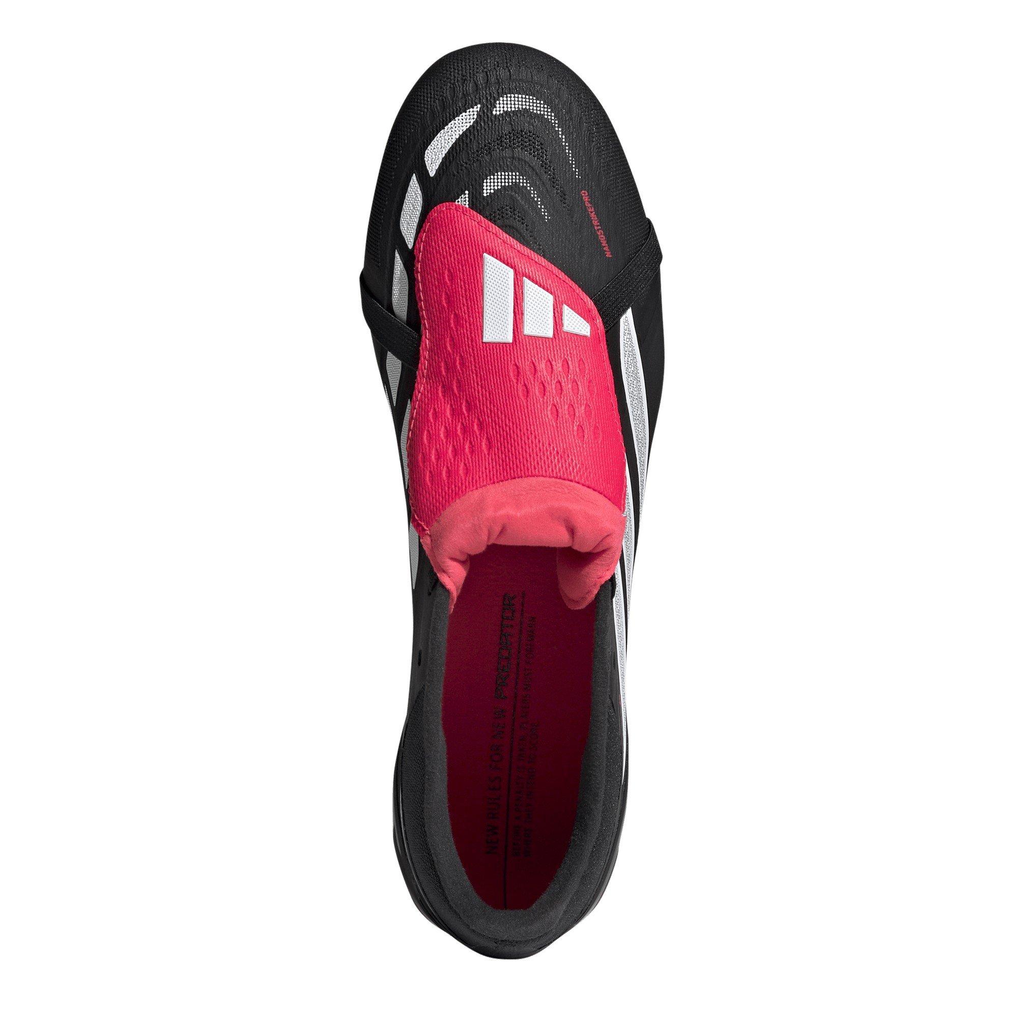 Black/Red - adidas - Men's Predator Pro Fold Over Tongue Firm Ground Football Boots - 5