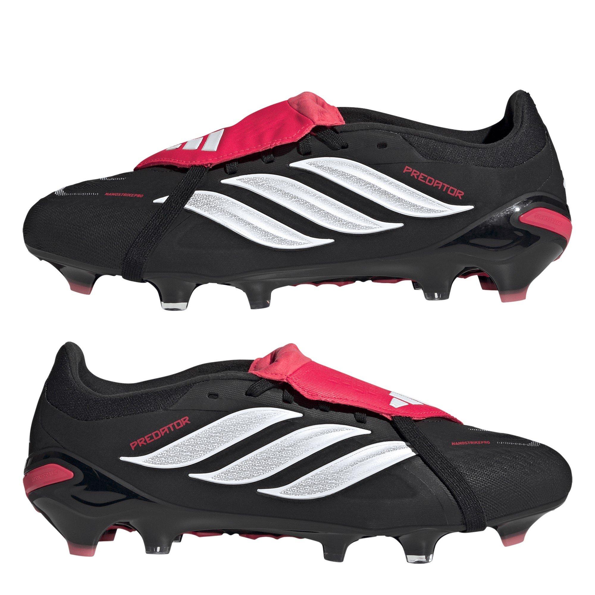 Black/Red - adidas - Men's Predator Pro Fold Over Tongue Firm Ground Football Boots - 9