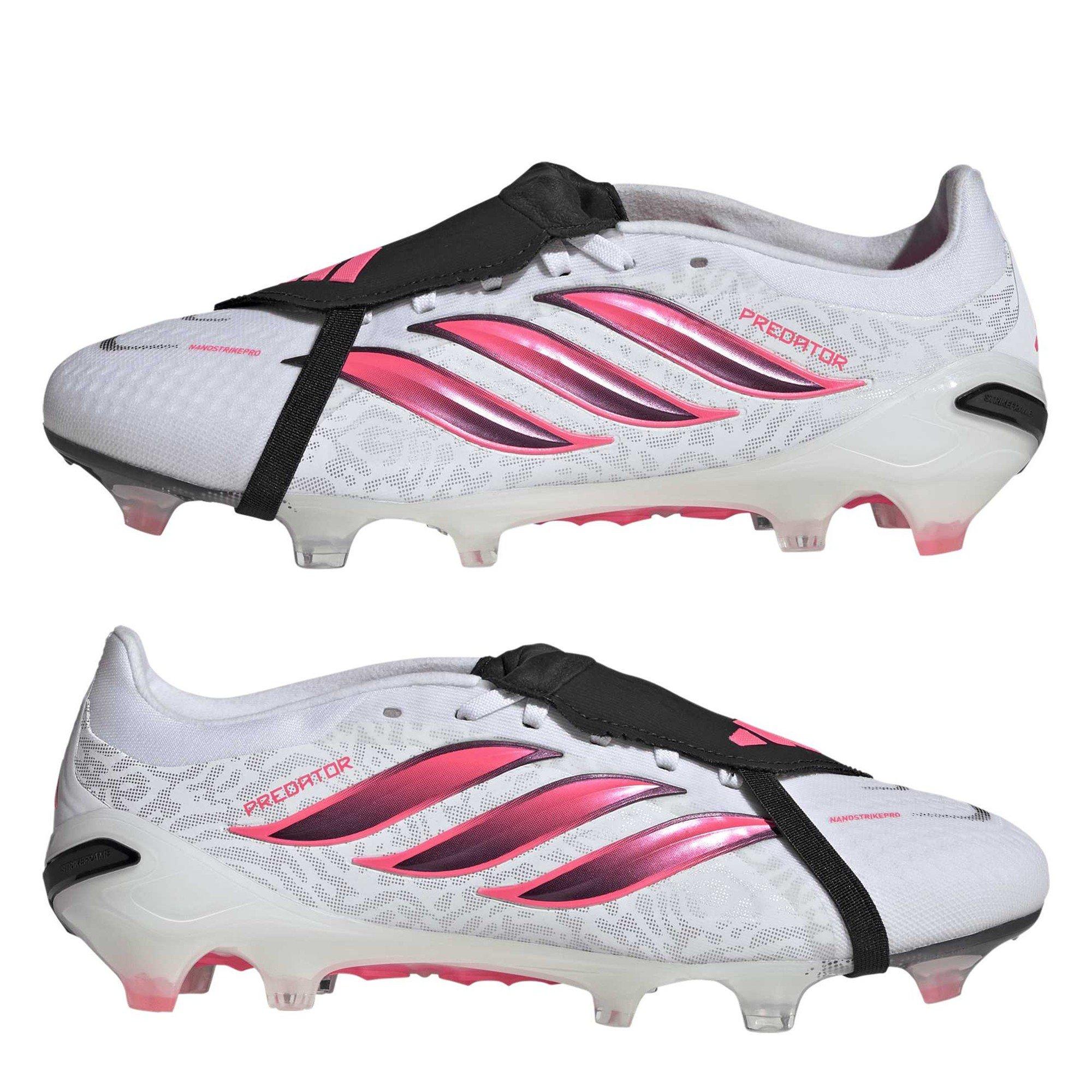 White/Coral - adidas - Men's Predator Pro Fold Over Tongue Firm Ground Football Boots - 11