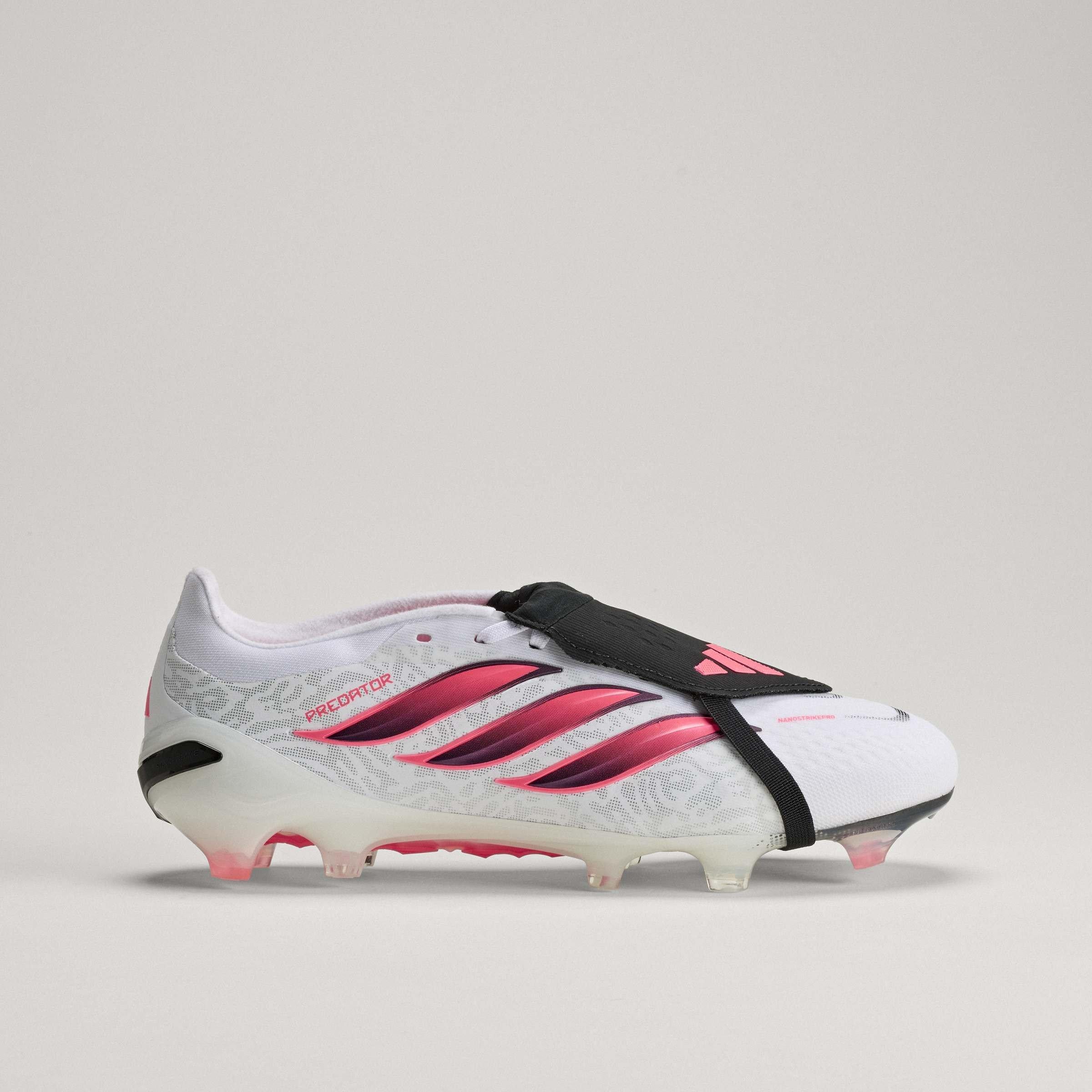 White/Coral - adidas - Men's Predator Pro Fold Over Tongue Firm Ground Football Boots - 12