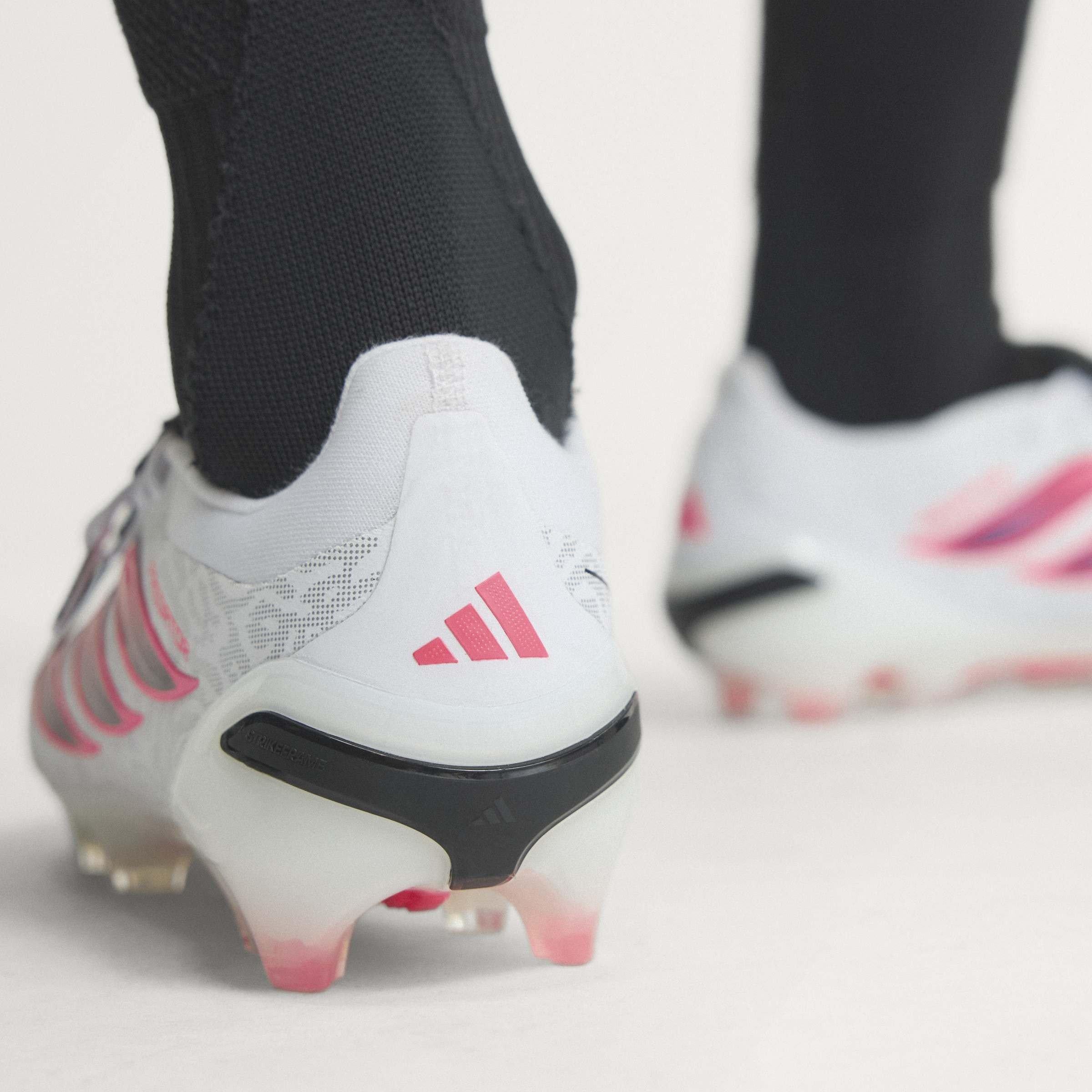 White/Coral - adidas - Men's Predator Pro Fold Over Tongue Firm Ground Football Boots - 14