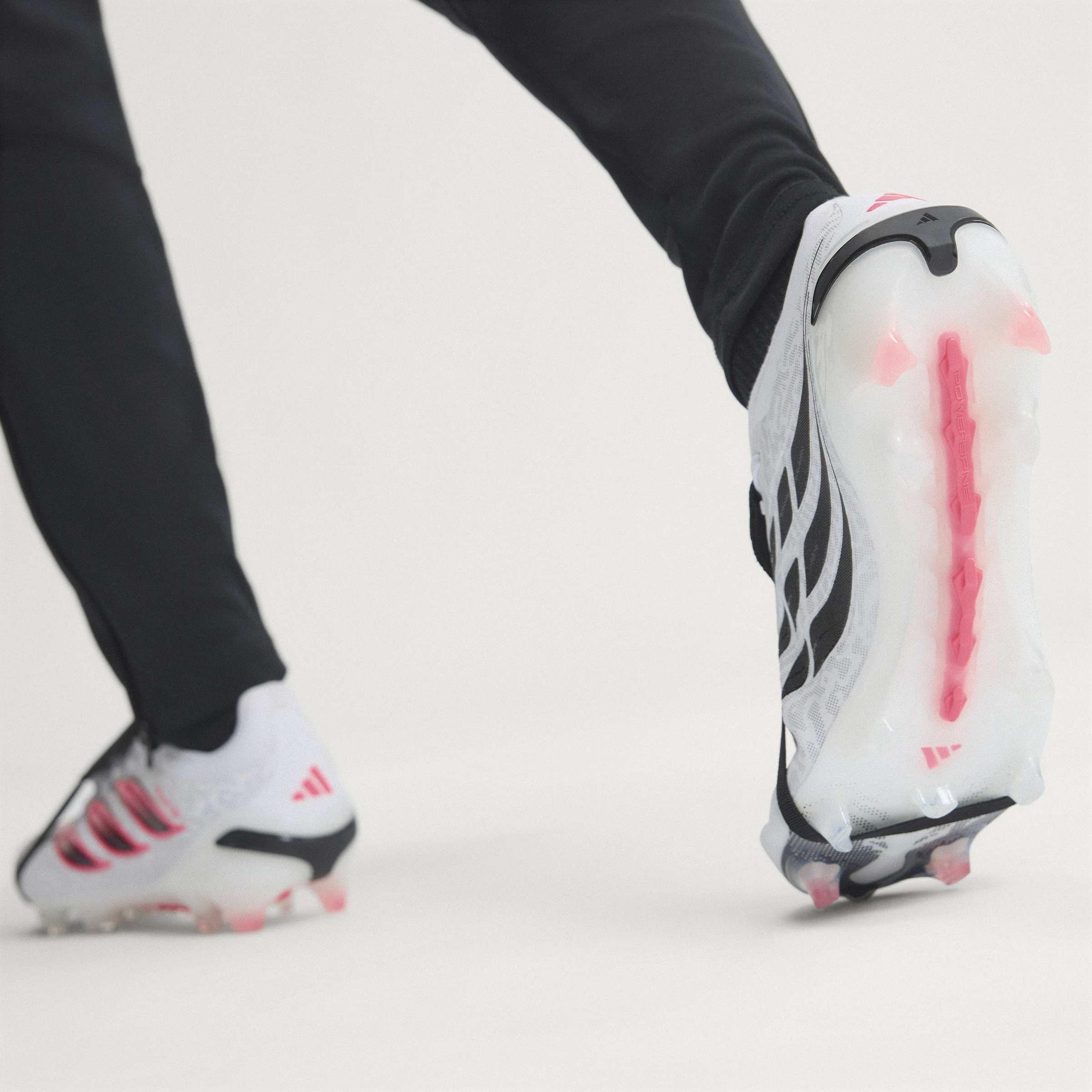White/Coral - adidas - Men's Predator Pro Fold Over Tongue Firm Ground Football Boots - 16